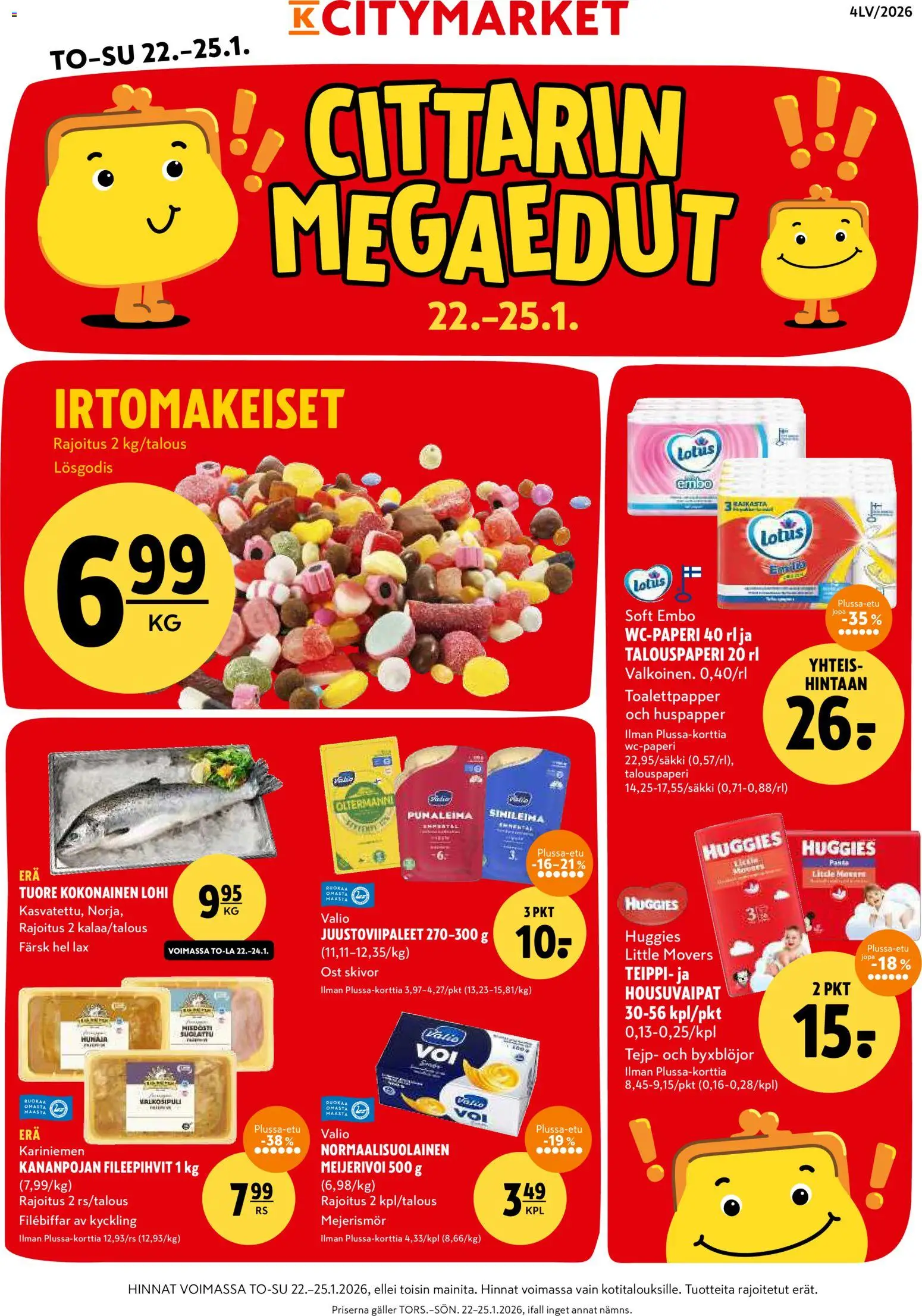 K-Citymarket tarjoukset – voimassa 22.01.2026 alkaen | Sivu: 1