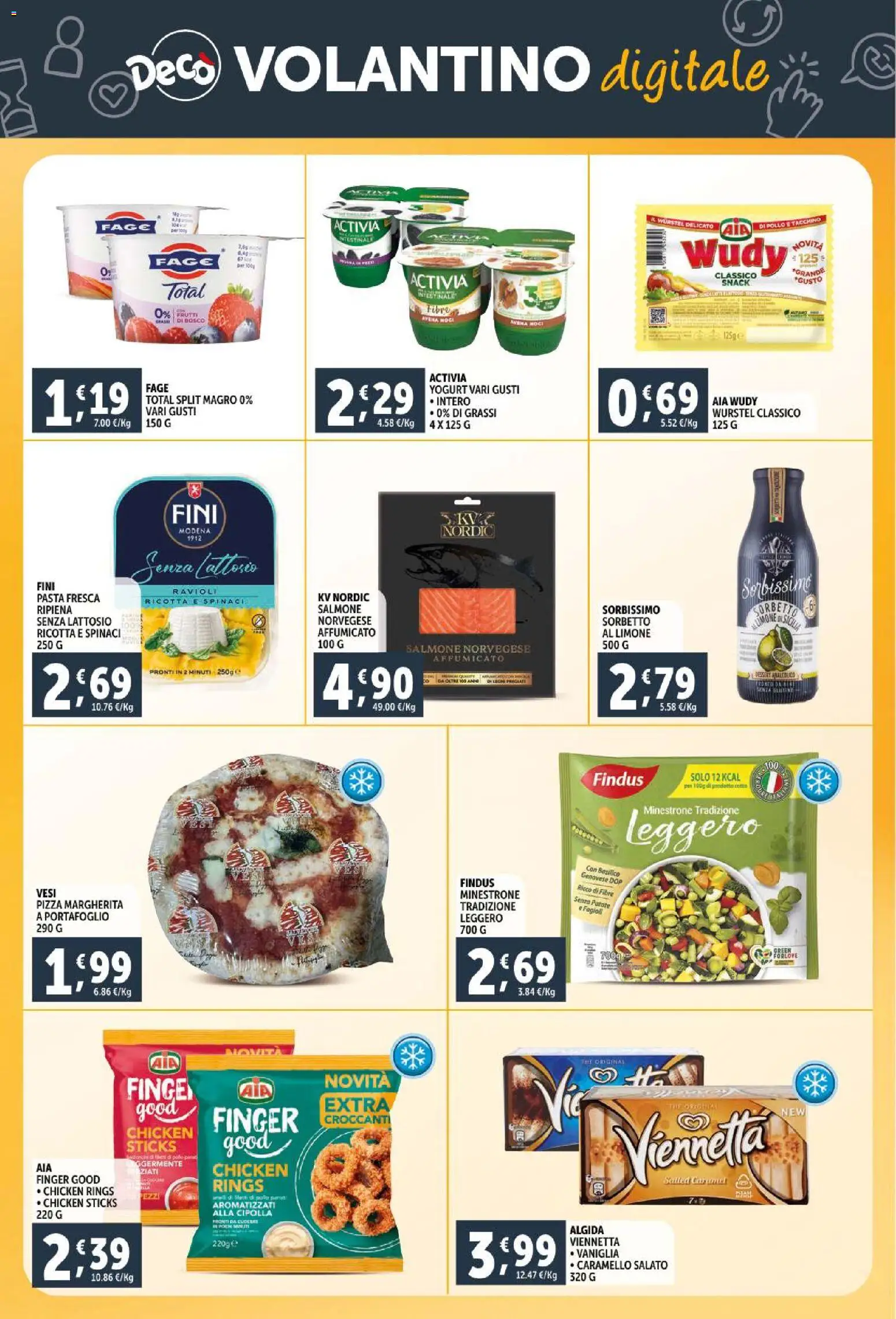 Volantino Decò del 15.12.2025 | Pagina: 33 | Prodotti: Minestrone, Tacchino, Wurstel, Basilico