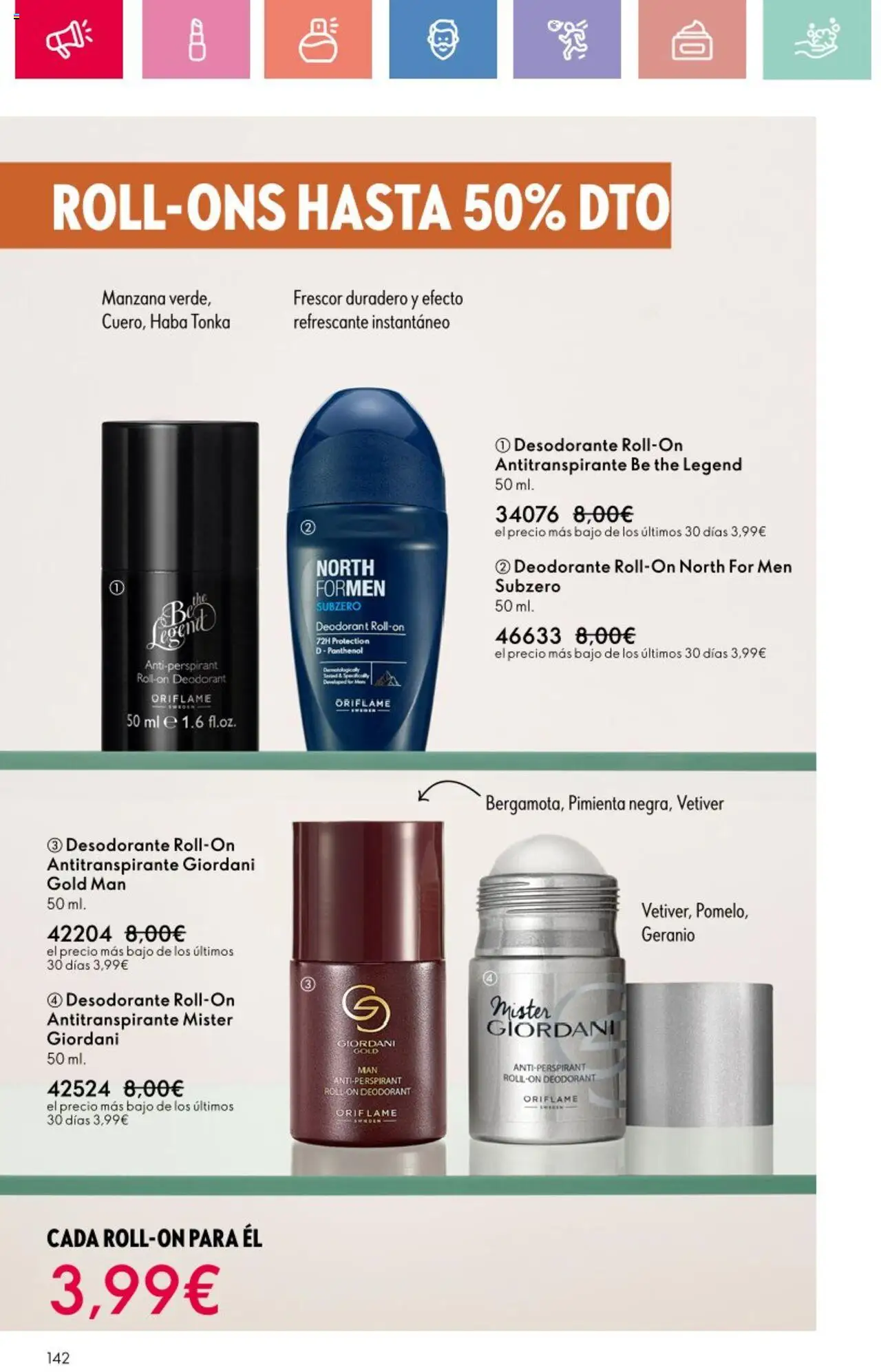 Oriflame - Catálogo Campaña 12 │ válido desde el 24.08.2025 | Página: 142 | Productos: Desodorante, Antitranspirante, Manzana
