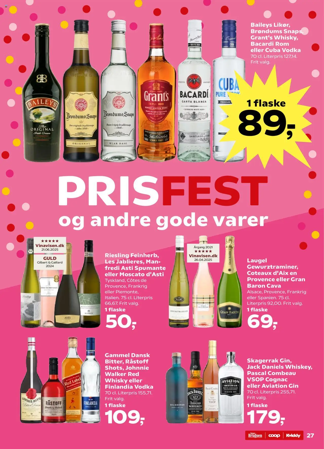 Kvickly Tilbudsavis gyldig fra 22.08.2025 | Side: 27 | Produkter: Amendoins, Gin, Whisky, Rom