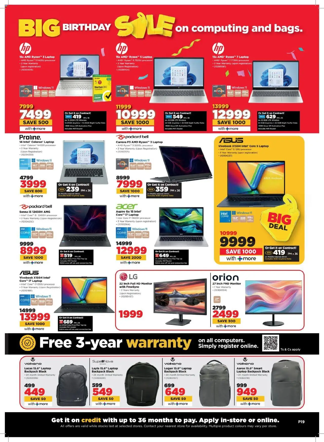 New HiFi Corp catalogue – valid from 25.09.2025 | Page: 19 | Products: Data, Sim, Monitor, Laptop