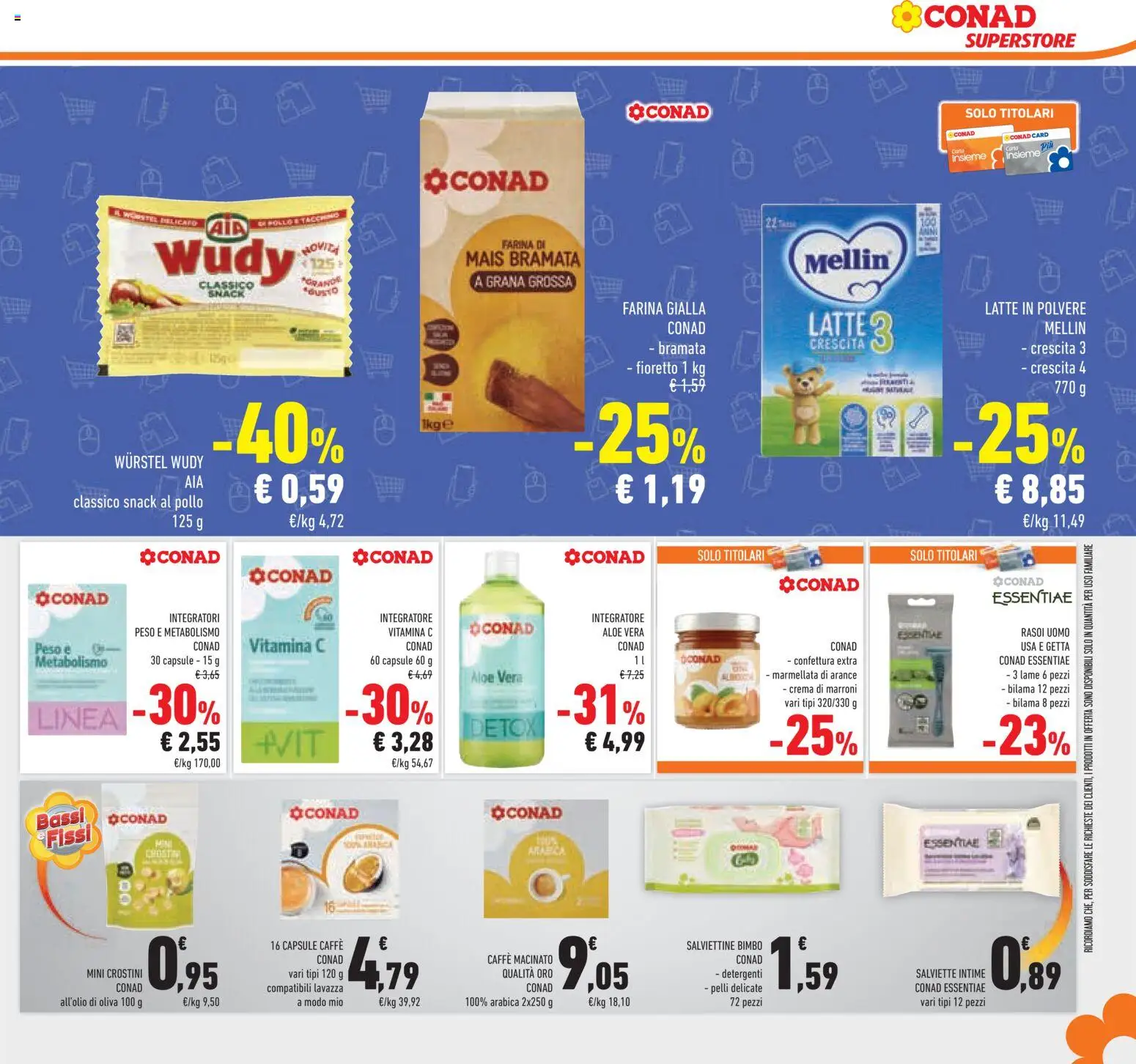 Volantino Conad del 07.01.2026 | Pagina: 25 | Prodotti: Arance, Wurstel, Marmellata, Lavazza