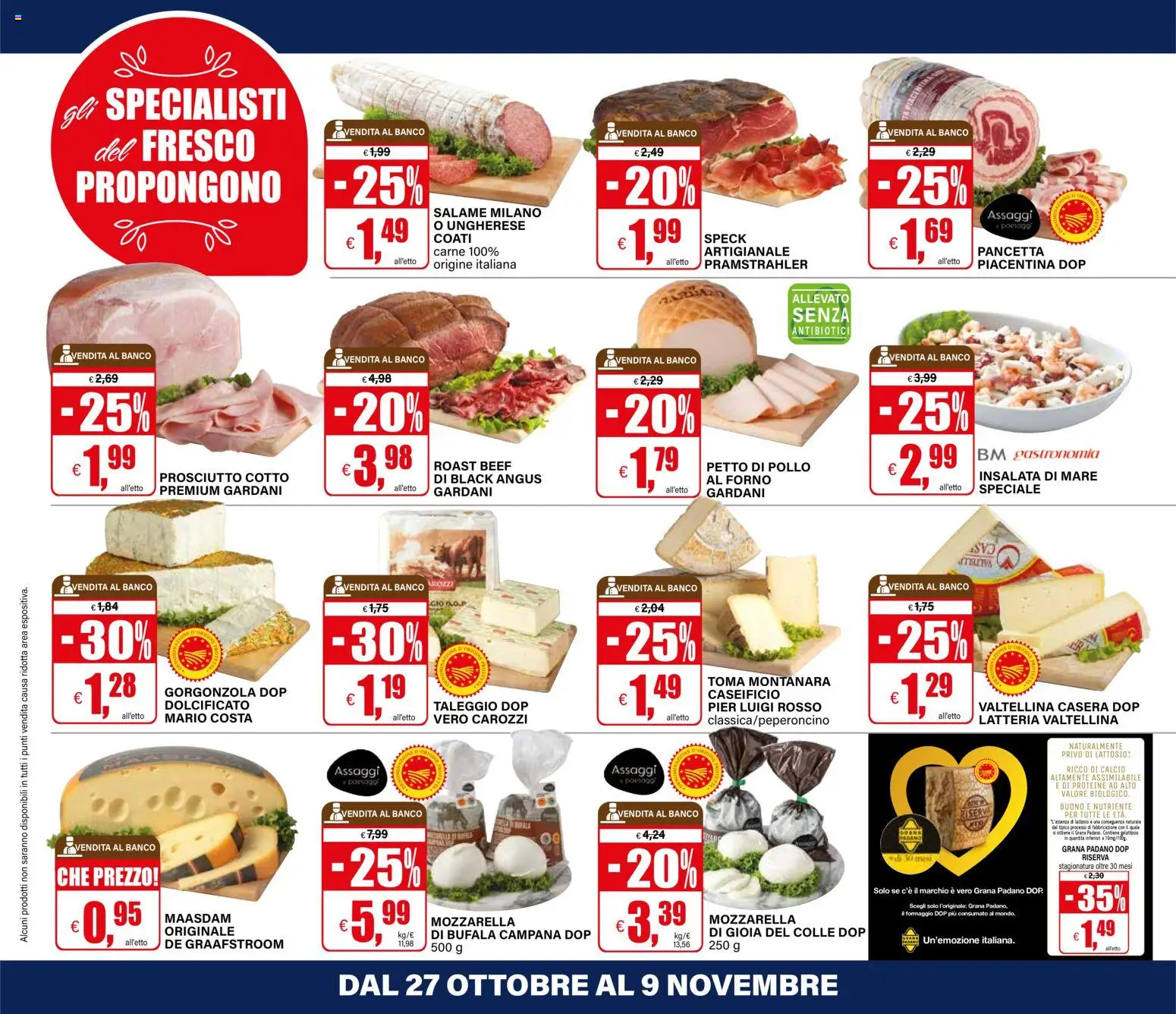 Volantino Il Gigante del 27.10.2025 | Pagina: 12 | Prodotti: Prosciutto Cotto, Salame, Pollo, Formaggio
