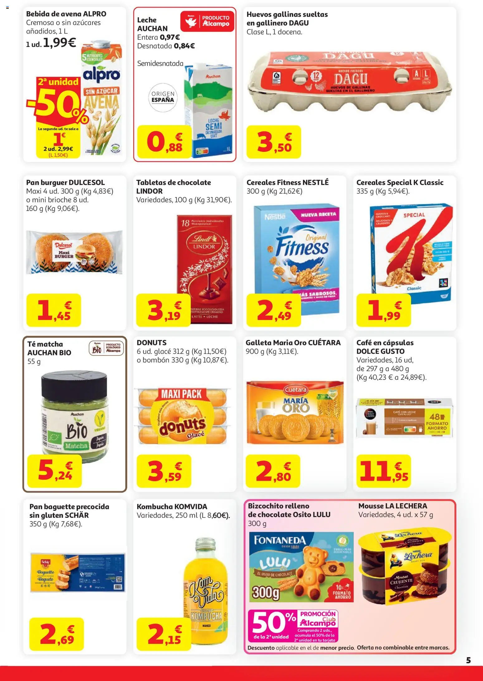 Alcampo Supermercado MAD │ válido desde el 07.04.2026 | Página: 5 | Productos: Mousse, Café, Chocolate, Cereales