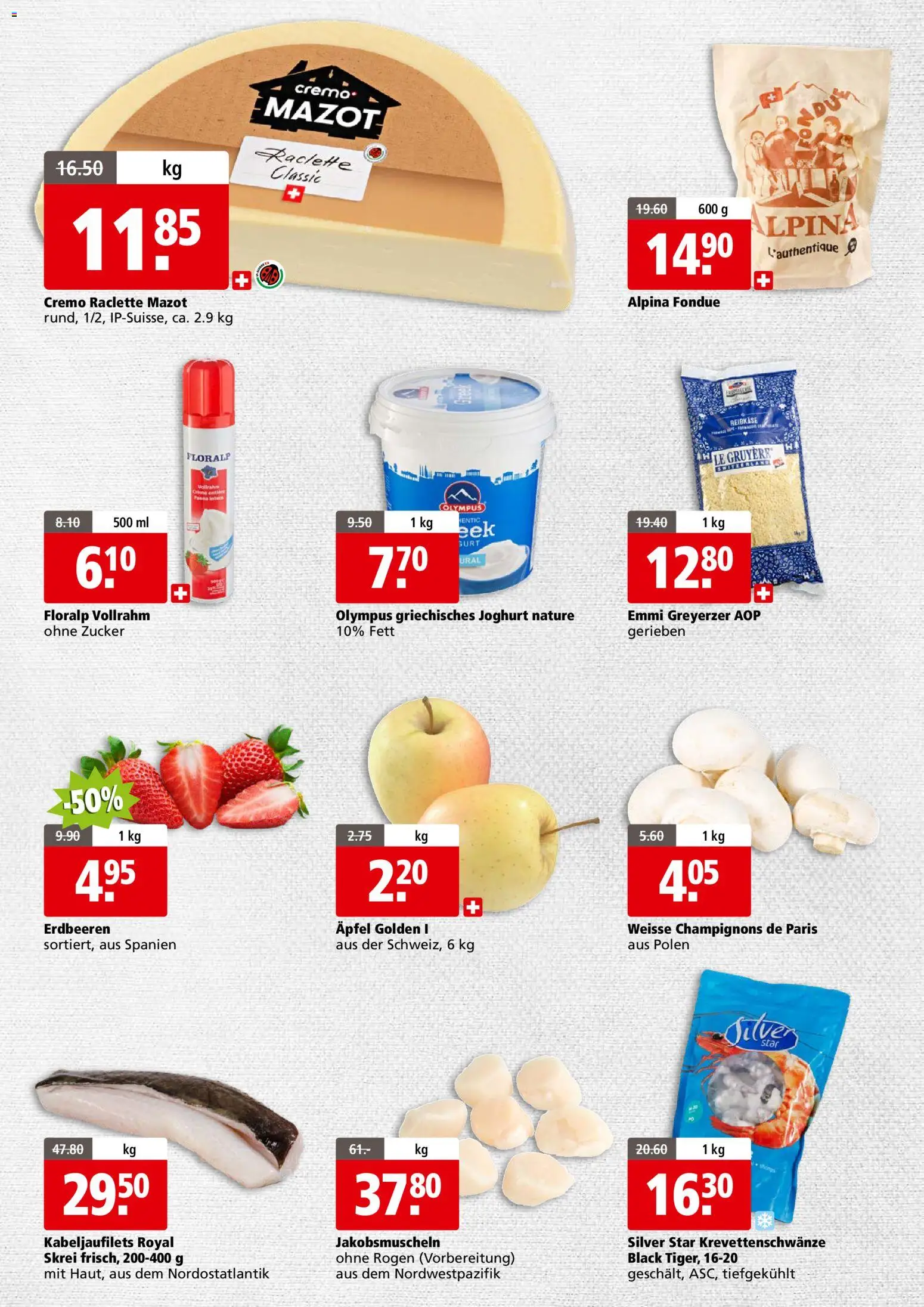 Aligro aktionen Business Chavannes, Matran, Genf, Sitten – gültig ab 30.03.2026 | Seite: 2 | Produkte: Joghurt, Zucker, Raclette, Fondue