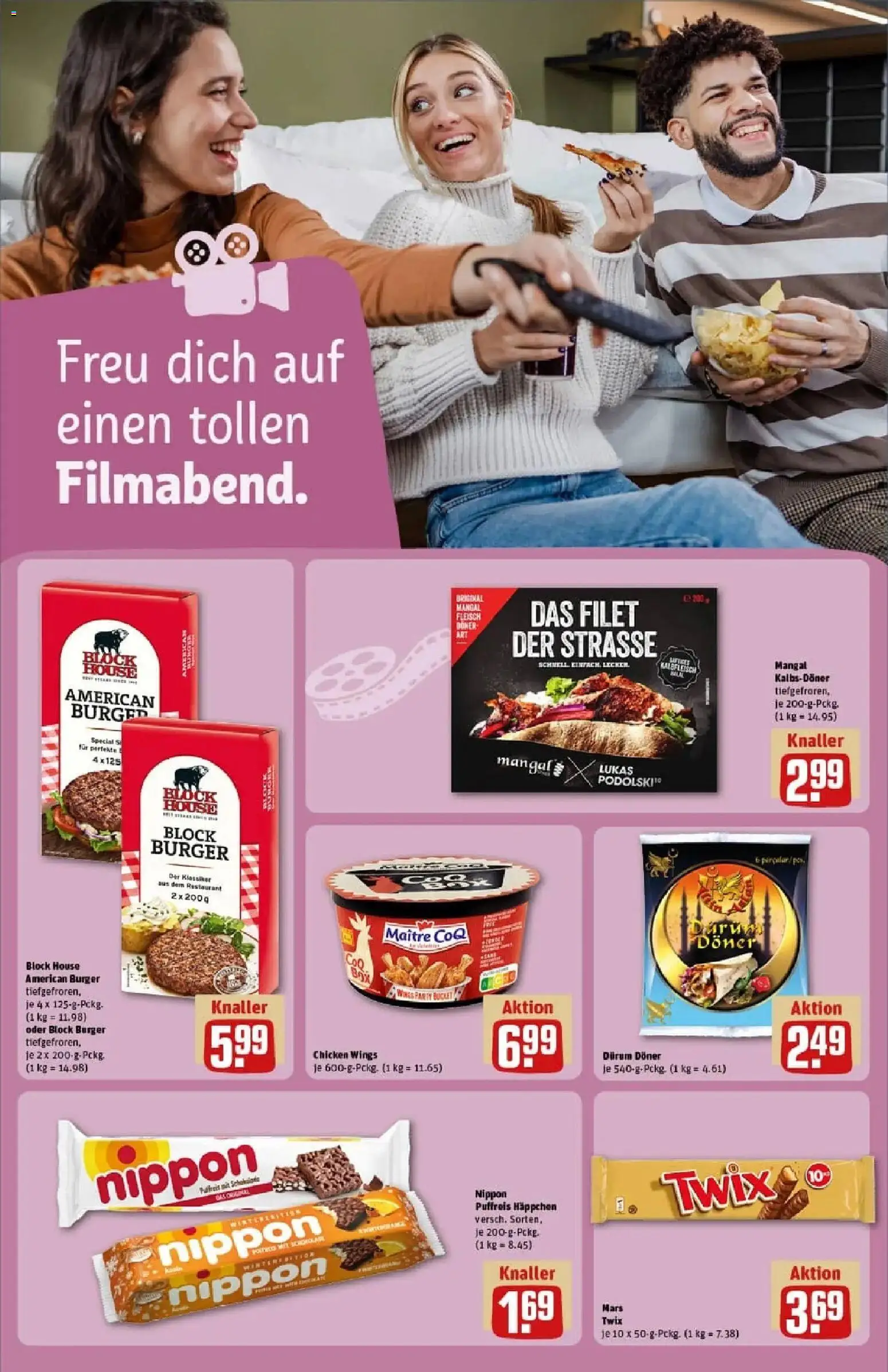 Rewe prospekt Neustadt / Wied	 – gültig ab 23.11.2025 | Seite: 14 | Produkte: Burger, Mars, Twix, Fleisch