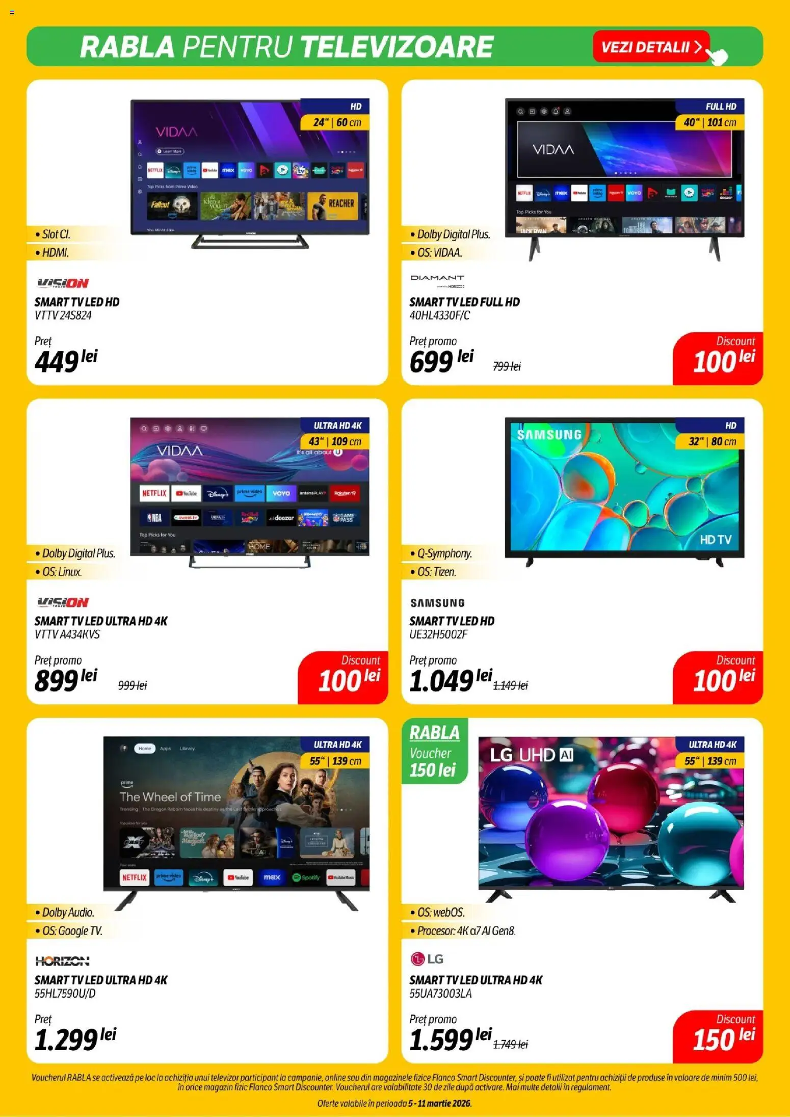 Noul catalog Flanco – valabil de la 05.03.2026 | Pagină: 10 | Produse: Televizor, Video, Top, Babak