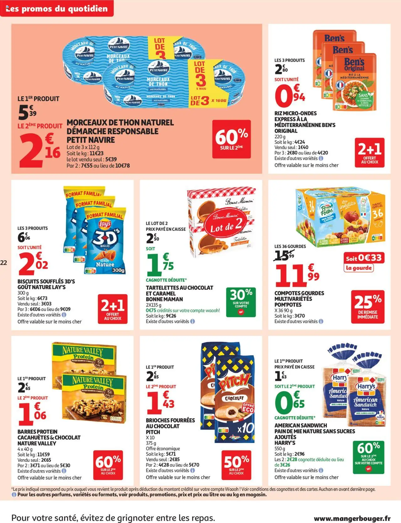  | Page: 22 | Produits: Pomme, Thon, Pain, Chocolat