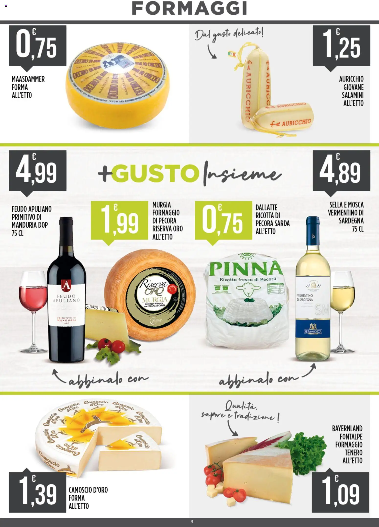 Volantino Euroesse del 09.03.2026 | Pagina: 9 | Prodotti: Formaggio, Ricotta