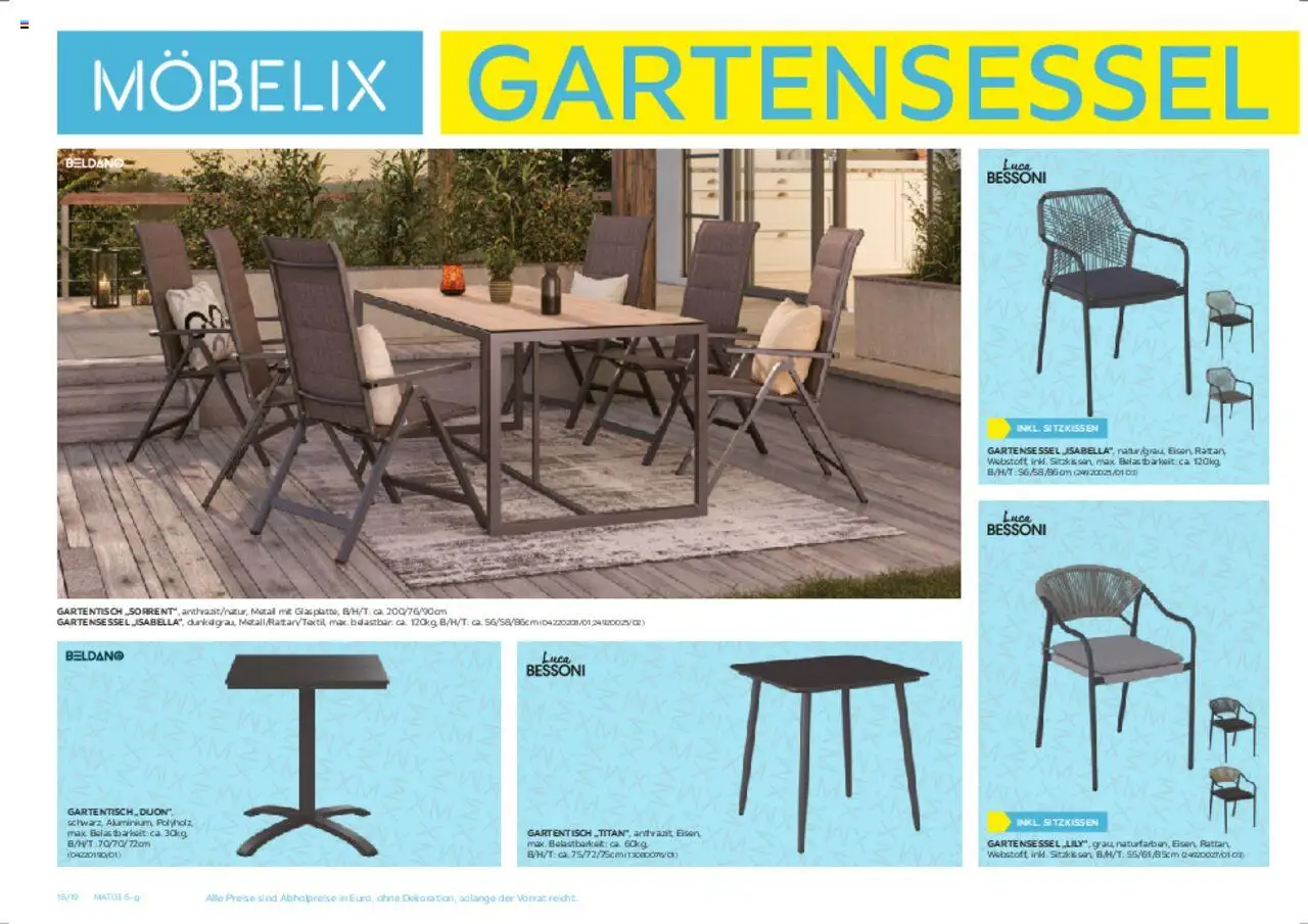 Möbelix Gartenmöbelprospekt gültig ab 10.03.2025 | Seite: 18