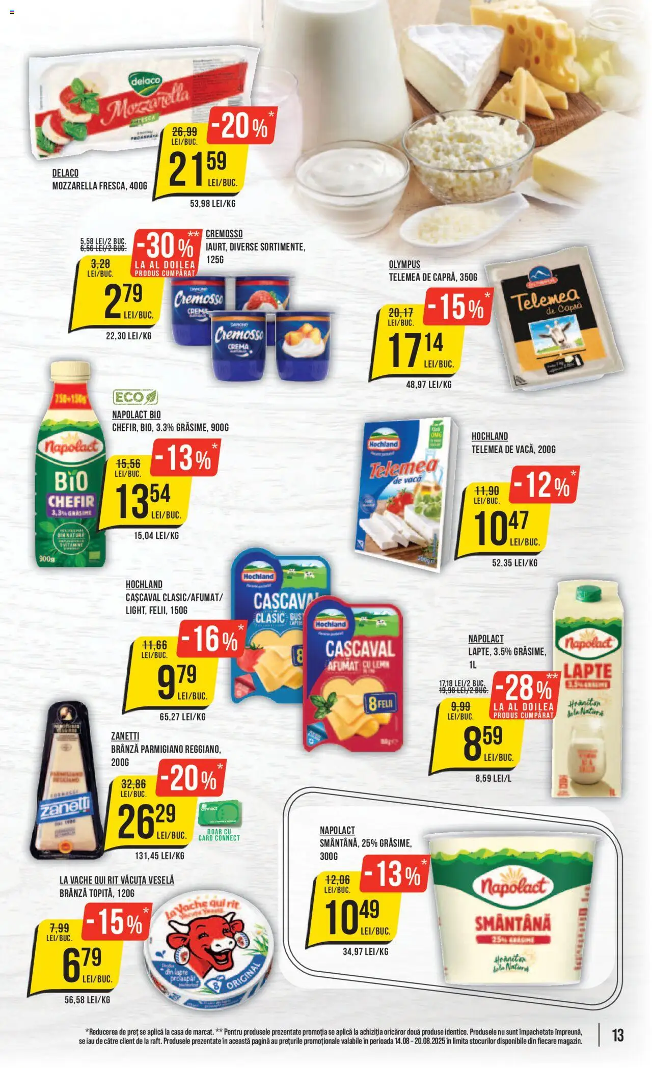 Catalog Mega Image – valabil de la 14.08.2025 | Pagină: 13 | Produse: Şerit ödül, Light Kedi Konservesi, Mozzarella, Lapte