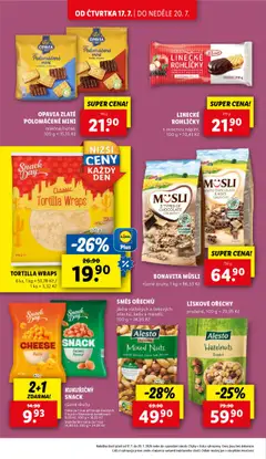 Lidl leták od 17.07.2025 | Strana: 22 | Produkty: Kešu, Lískové ořechy, Linecké rohlíčky, Protein