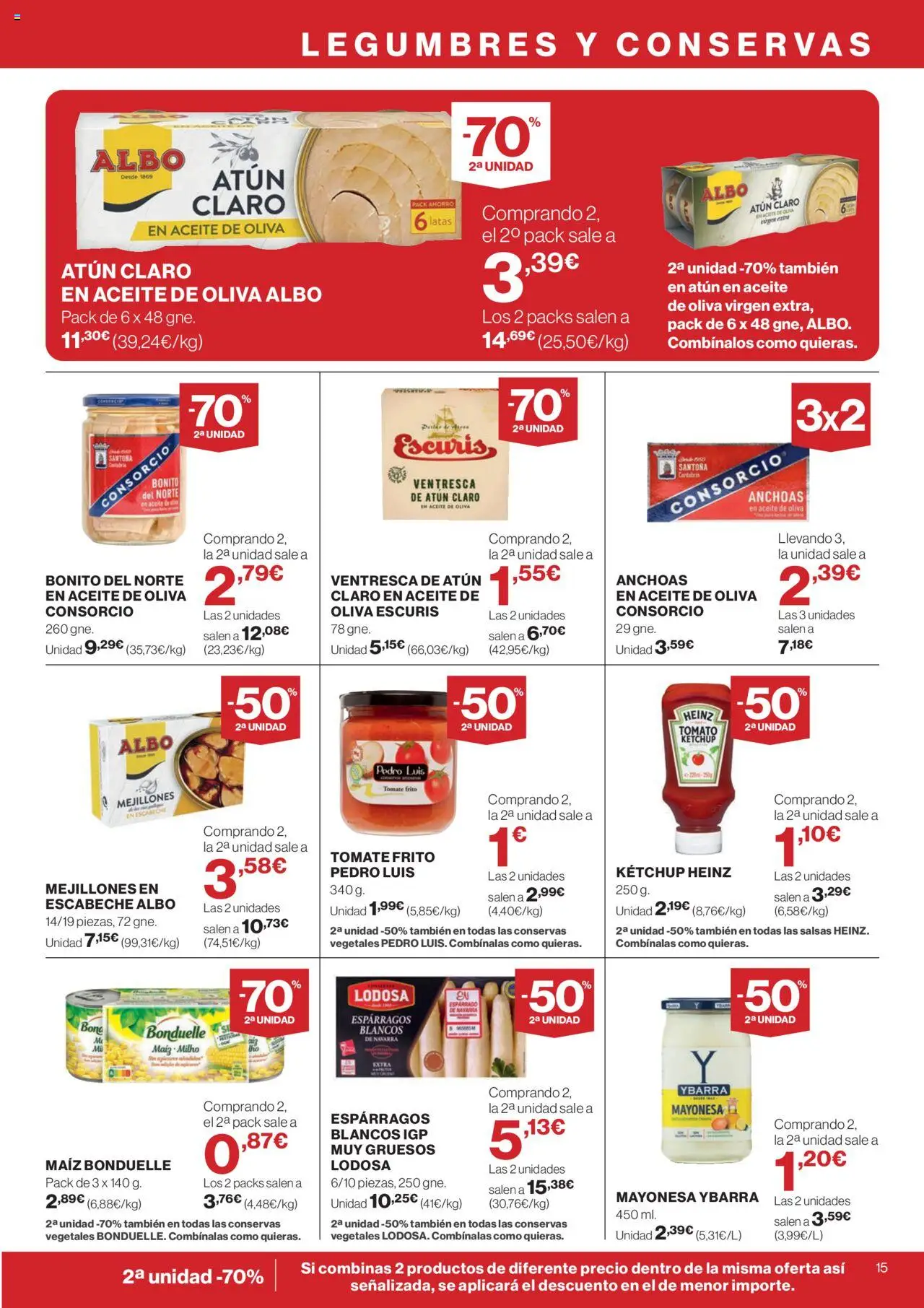 Supercor Exprés Canarias │ válido desde el 31.07.2025 | Página: 15 | Productos: Aceite, Νερό καρύδας, Aceite de oliva, Atún claro