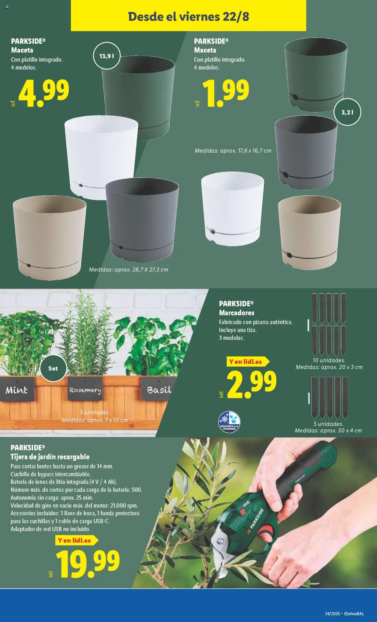 Lidl catálogo de bazar VAL │ válido desde el 18.08.2025 | Página: 17 | Productos: Funda, Adaptador, USB, Maceta