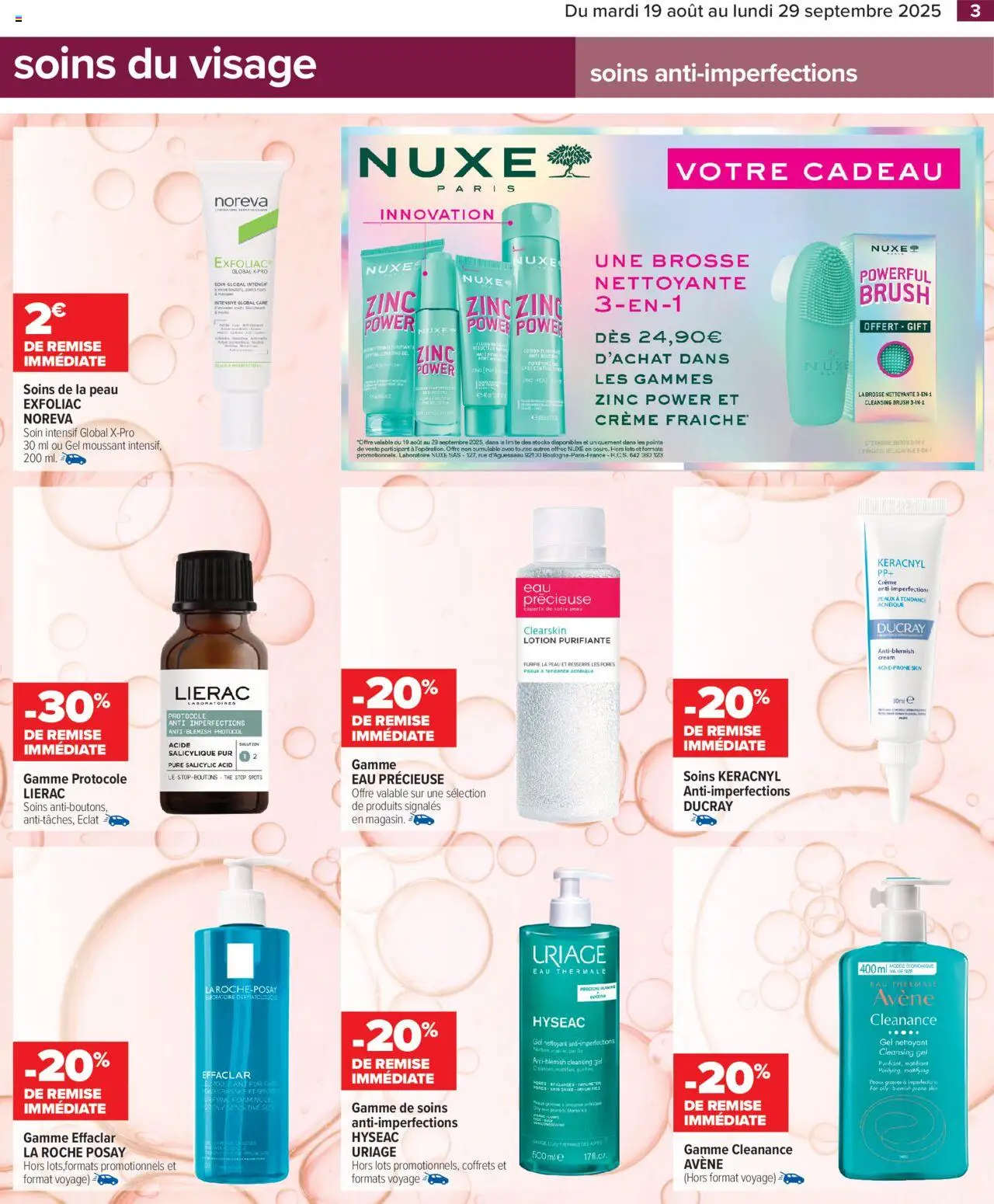  | Page: 5 | Produits: Gel nettoyant, Eau thermale, Brosse, Crème