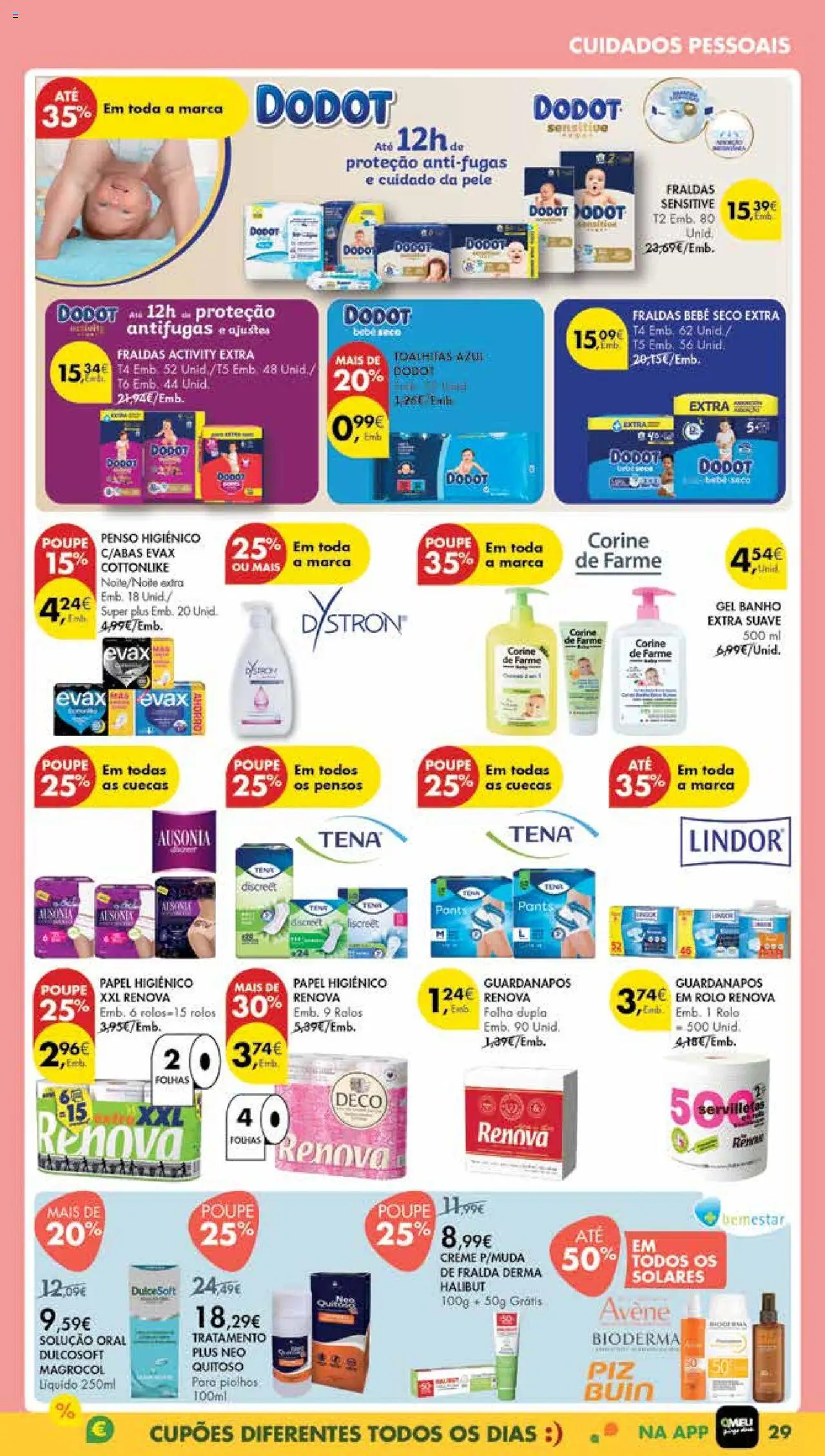 Pingo Doce Poupe Esta Semana Madeira │ válido de 05.08.2025 | Página: 29 | Produtos: Papel higiénico, Fraldas, Fraldas dodot, Guardanapos
