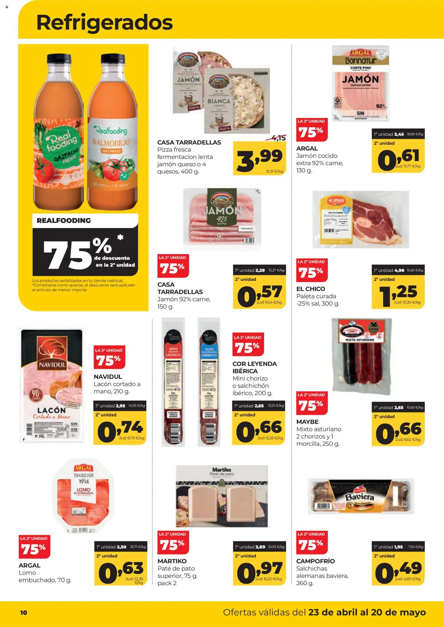 Alimerka folleto Asturias │ válido desde el 23.04.2026 | Página: 12 | Productos: Jamón cocido, Pizza, Paté, Gazpacho