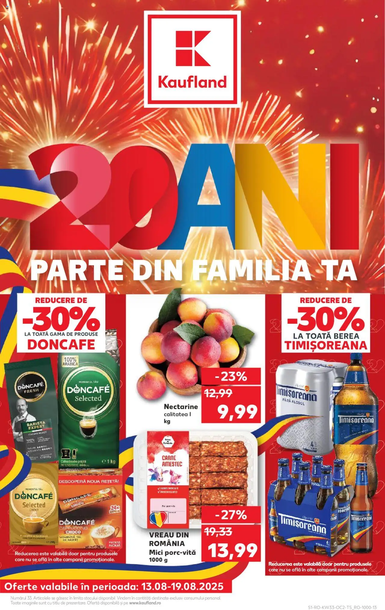 Kaufland RO akciós ujság - amely érvényes a következő dátumtól: 13.08.2025 | Oldal: 1 | Termékek: Cappuccino