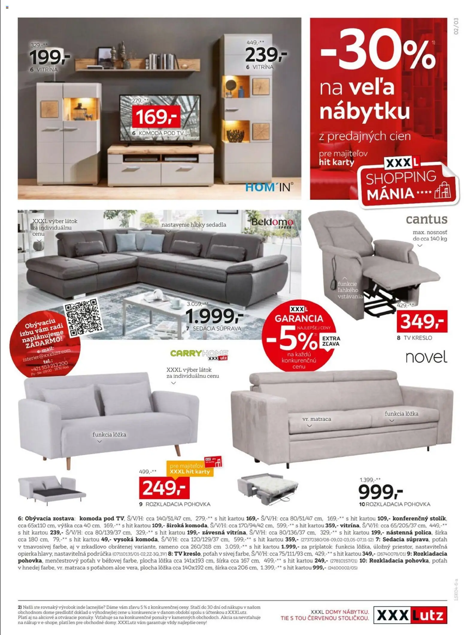 Nové XXXLutz akcie – leták je platný od 06.04.2026 | Strana: 3 | Produkty: Sedacia súprava, Tv, Rozkladacia pohovka, Pohovka