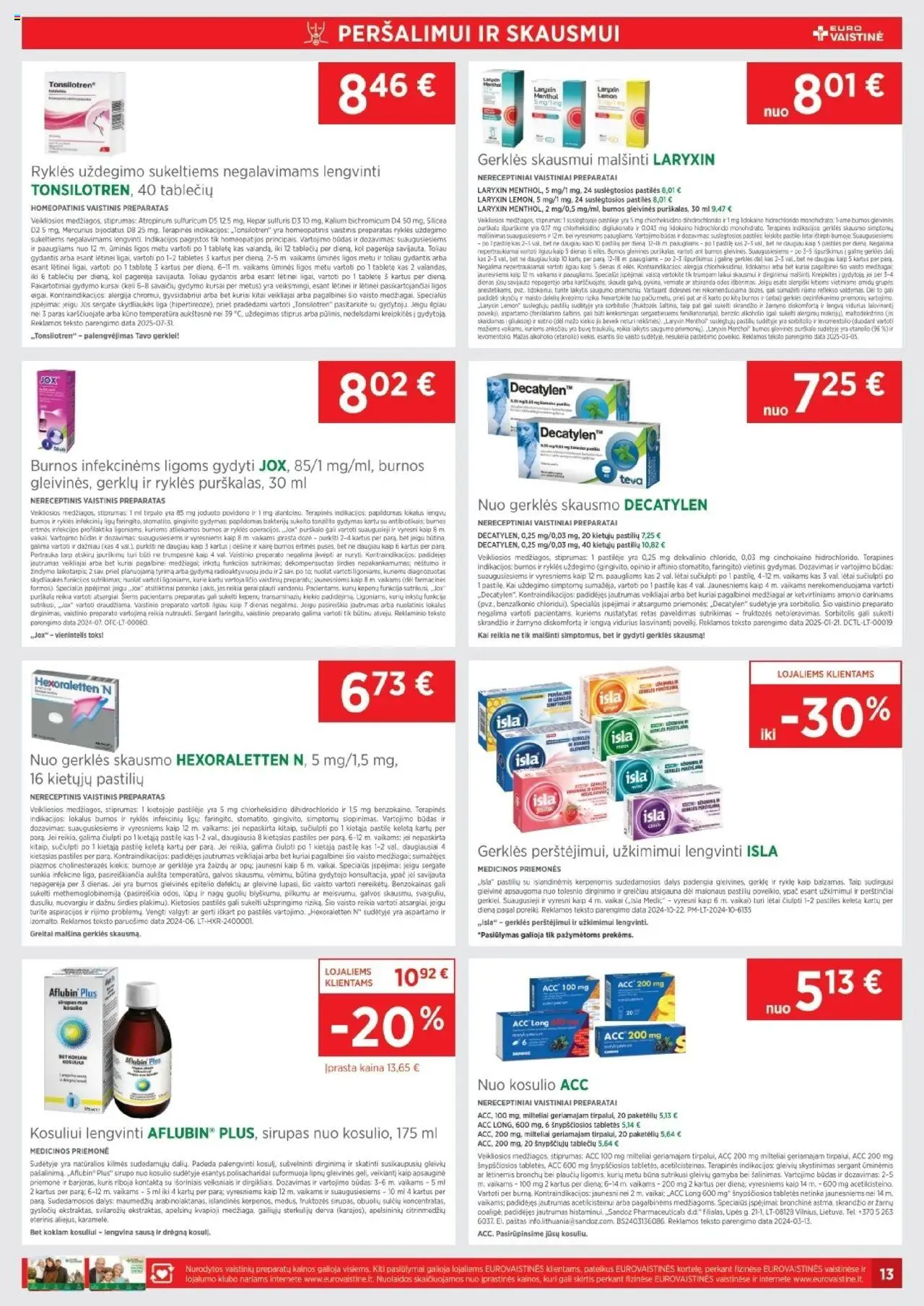EUROVAISTINĖ akcijos nuo 01.09.2025 | Puslapis: 13