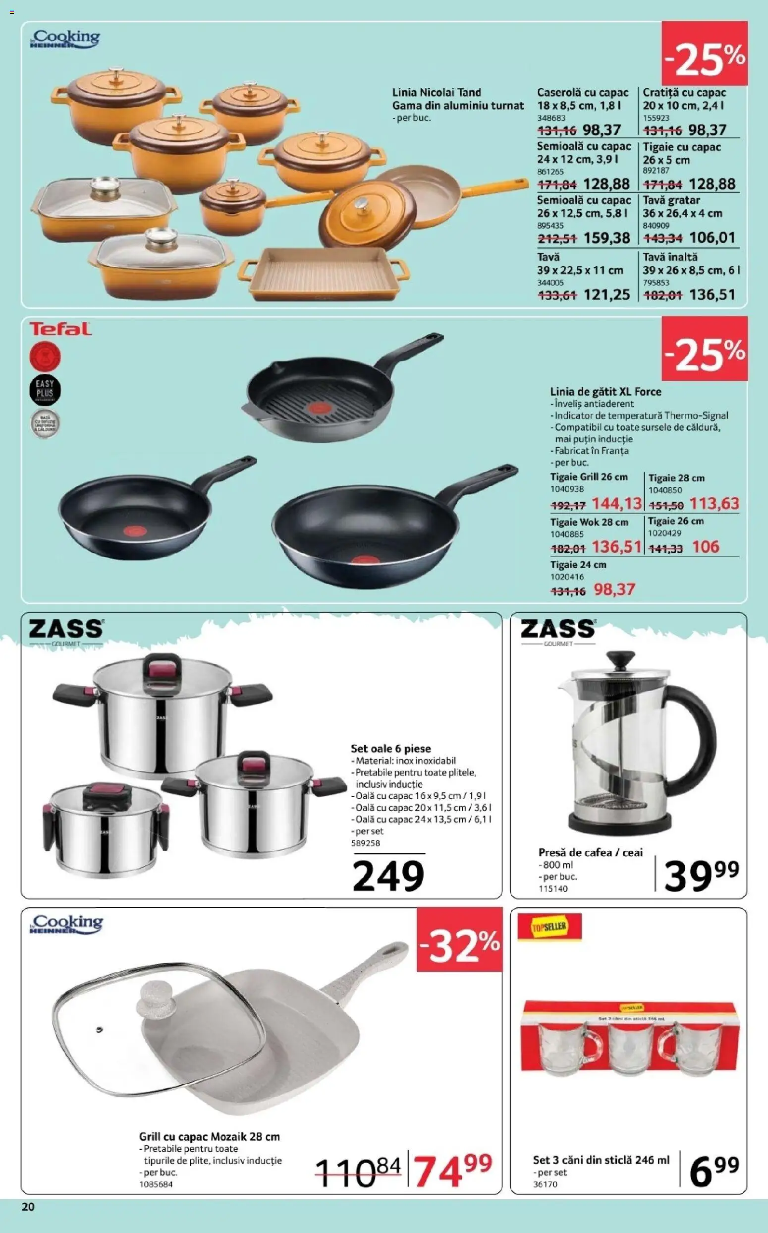 Noul catalog Selgros – valabil de la 20.02.2026 | Pagină: 20 | Produse: Grill, Oală, Presă, Cafea