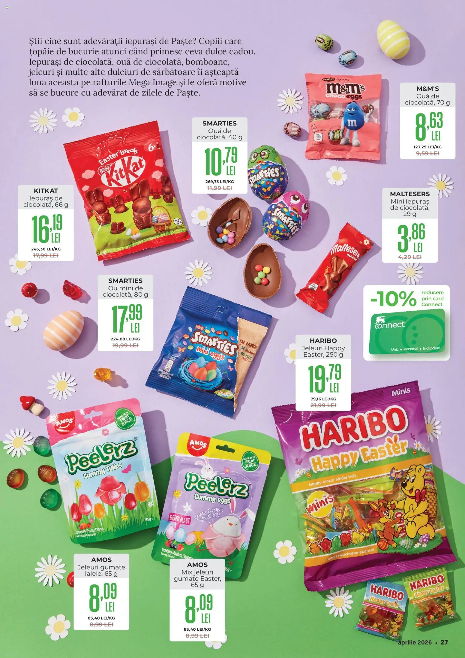 Noul catalog Mega Image – valabil de la 26.03.2026 | Pagină: 27 | Produse: Ouă, Ciocolată, Paste, Jeleuri