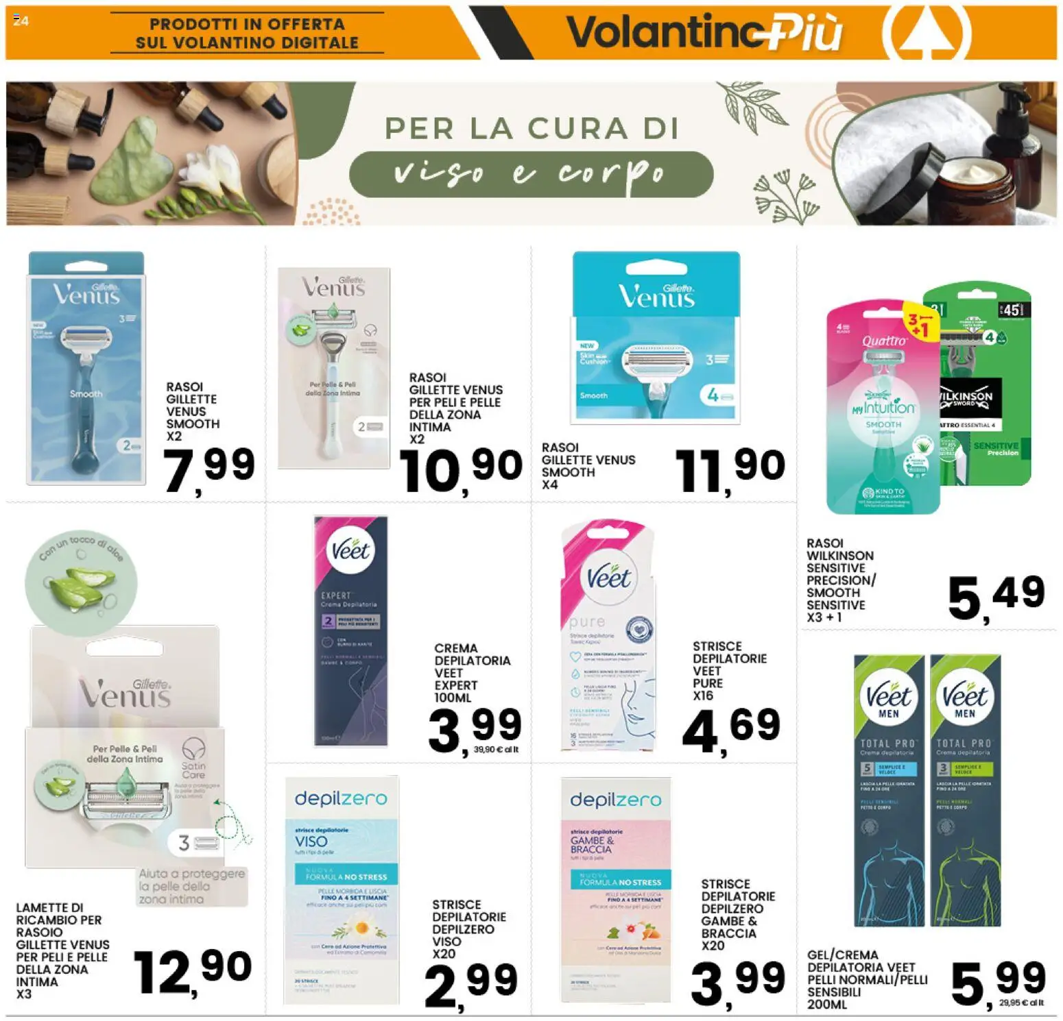 Volantino Interspar del 28.04.2026 | Pagina: 24 | Prodotti: Crema, Rasoio, Crema depilatoria