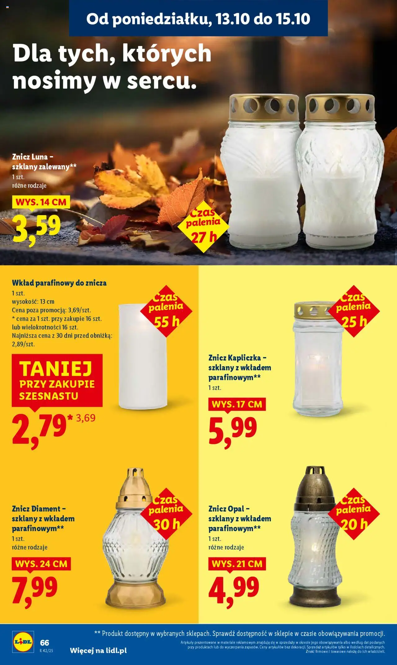 Lidl Gazetka od 13.10.2025 | Strona: 66 | Produkty: Znicz kapliczka