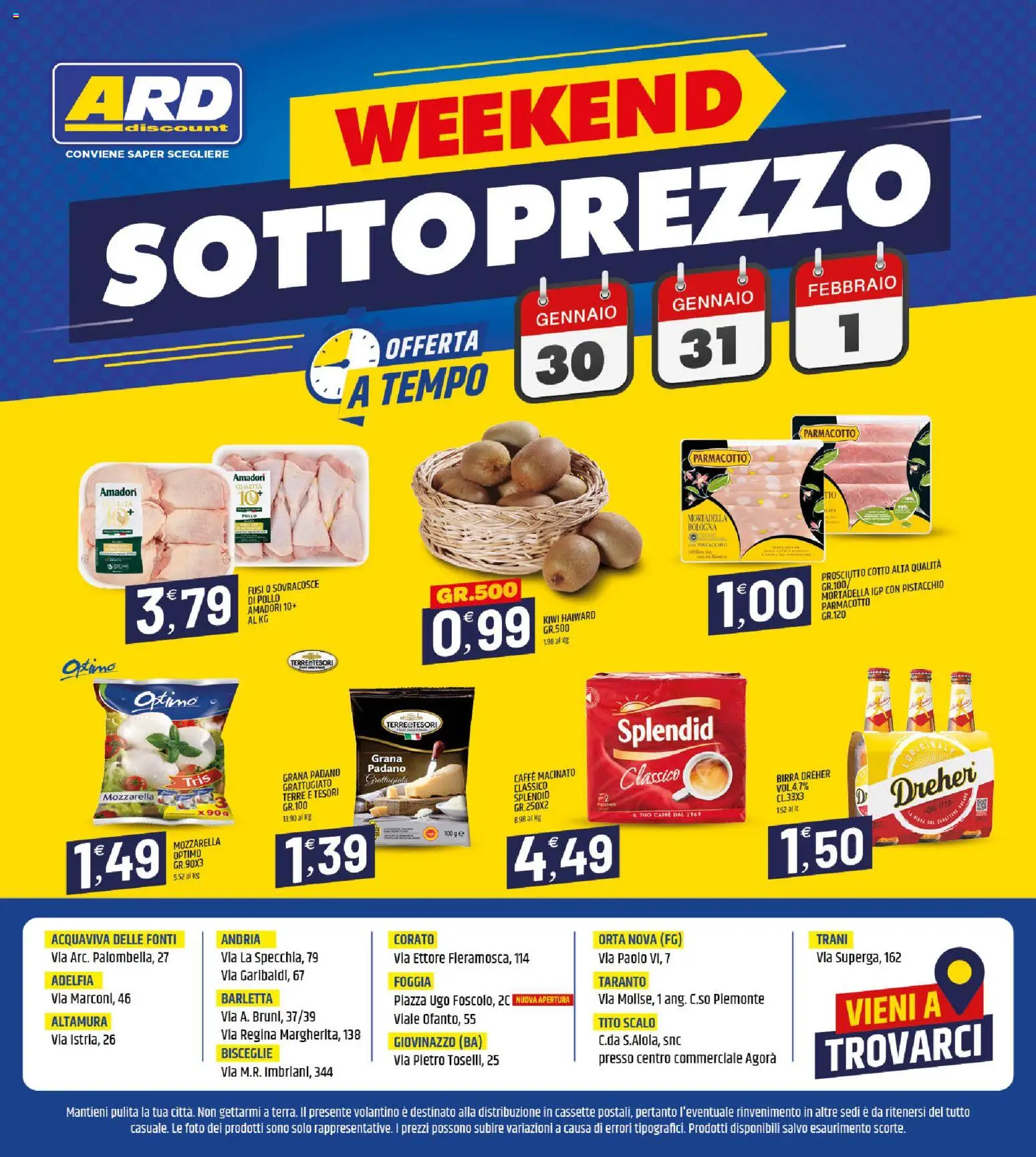 Volantino ARD Discount del 22.01.2026 | Pagina: 20 | Prodotti: Prosciutto Cotto, Birra, Kiwi, Mortadella