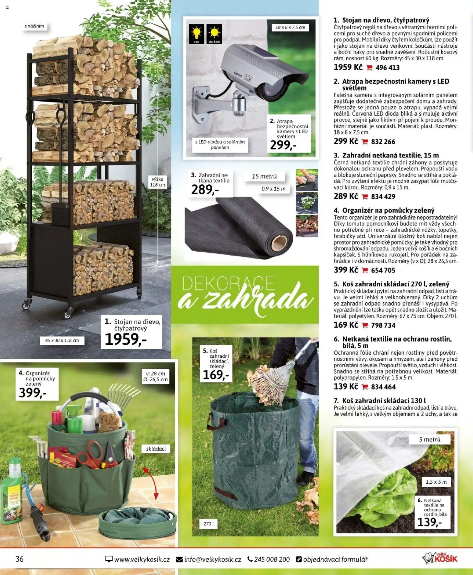 Velký Košík katalog leden 2026 od 01.01.2026 | Strana: 36 | Produkty: Organizér, Zahrada, Fólie, Regál