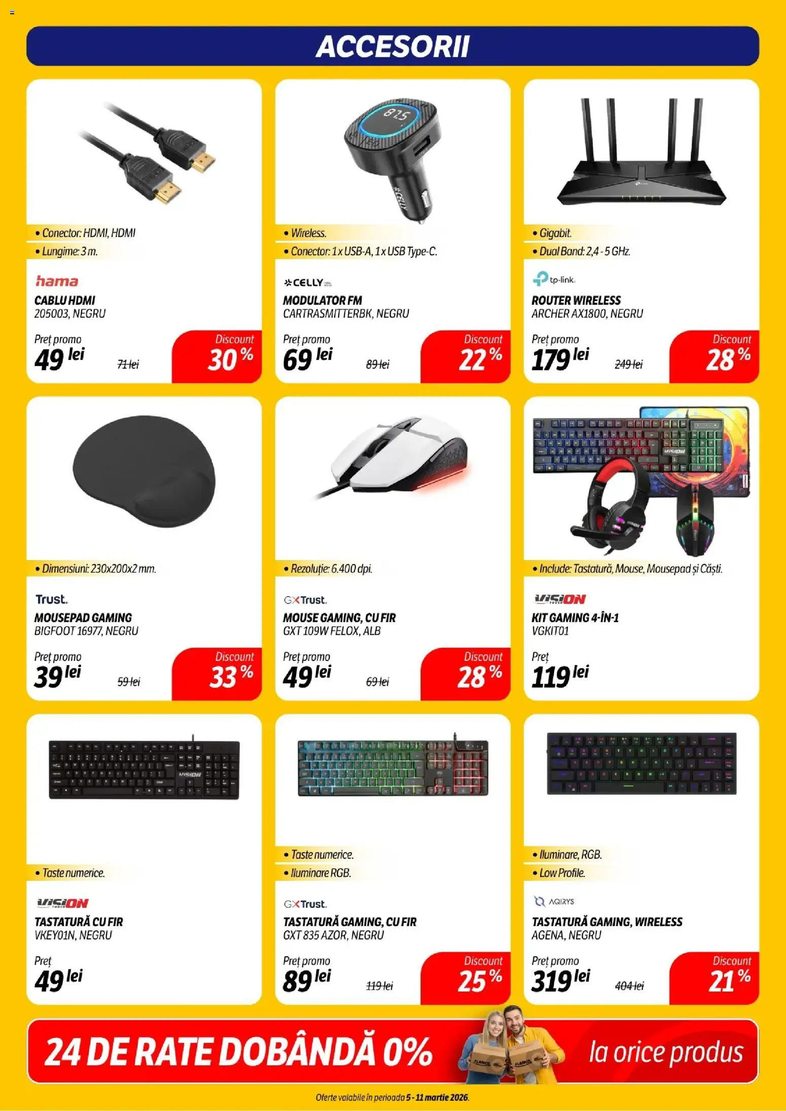 Noul catalog Flanco – valabil de la 05.03.2026 | Pagină: 13 | Produse: Tastatură, Cablu, Conector, Usb