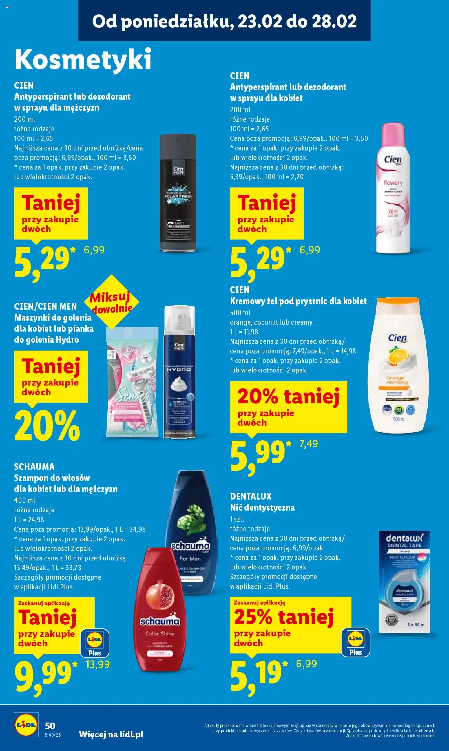 Lidl Polsko leták od 23.02.2026 | Strana: 50 | Produkty: Cien