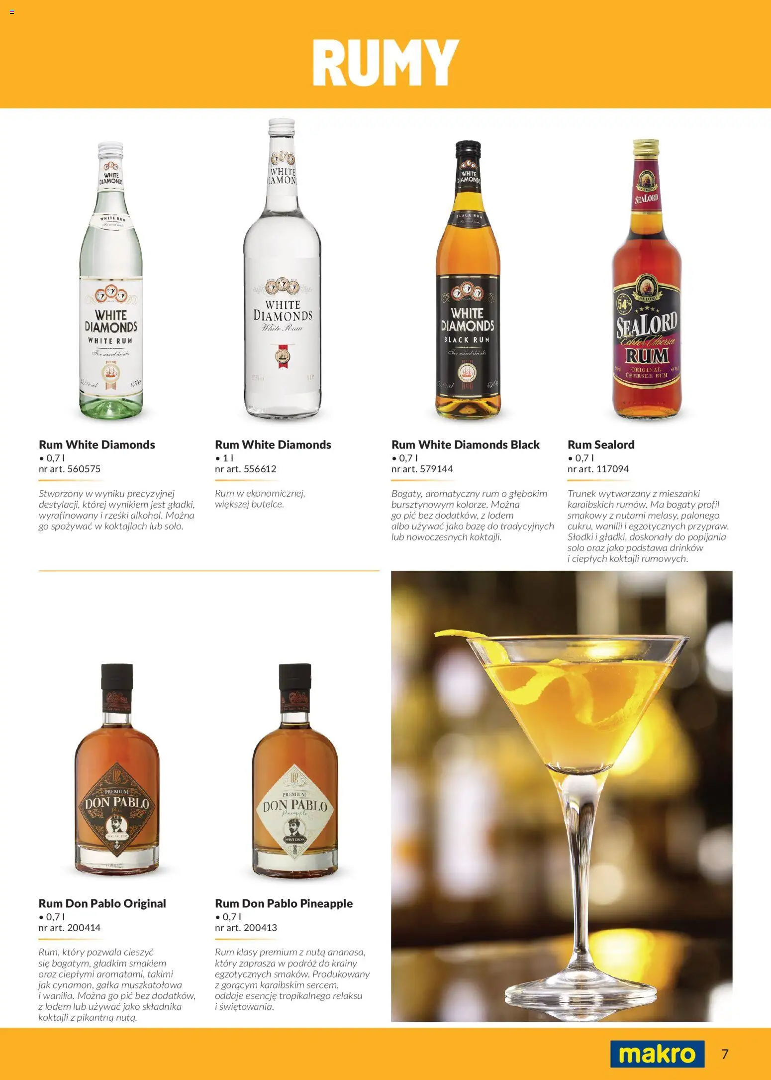 Makro Gazetka - Alkohole marek własnych od 01.02.2026 | Strona: 7 | Produkty: Gałka muszkatołowa, Rum