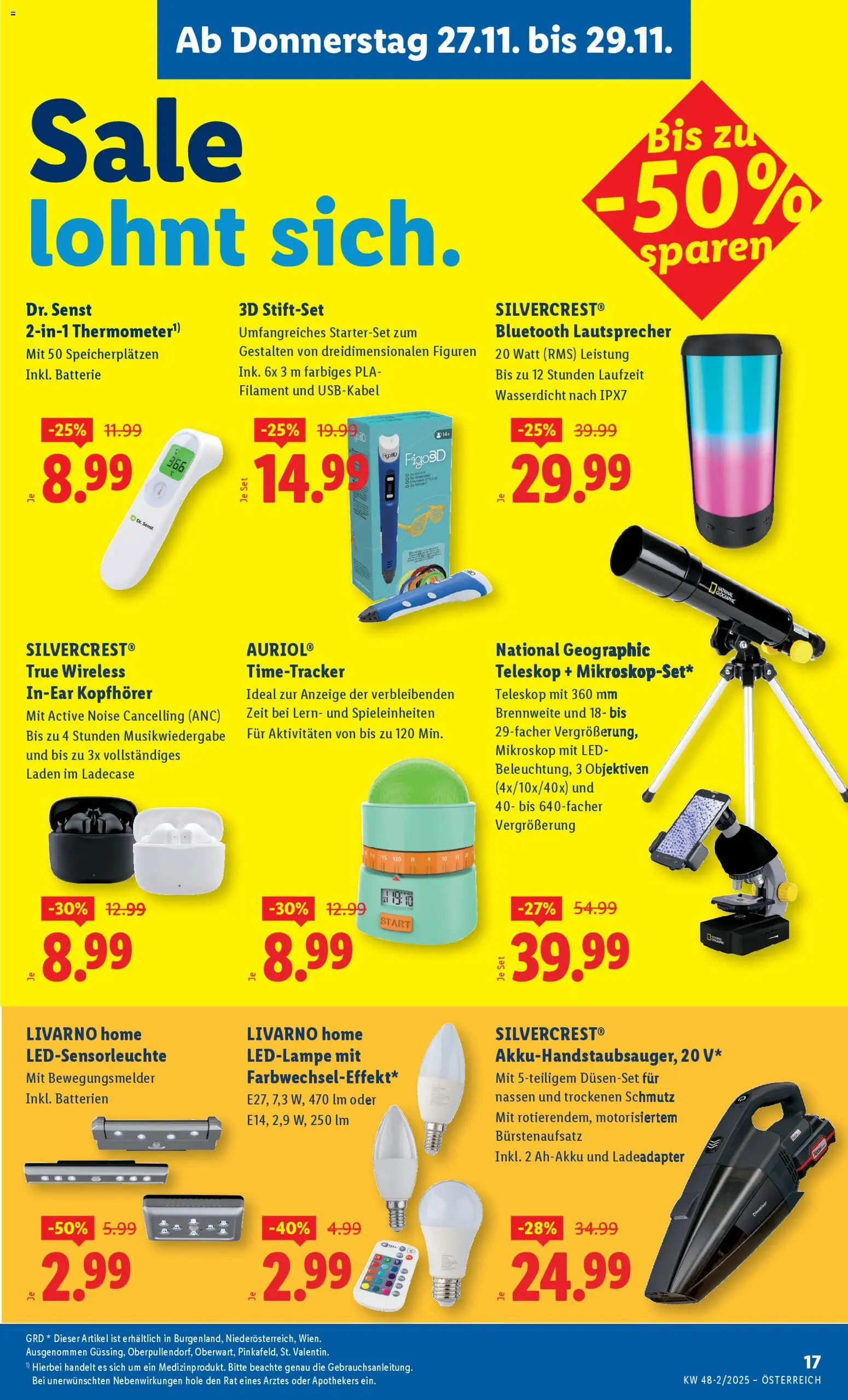 Lidl Flugblatt - Eisenstadt, Ebenfurth, Mattersburg gültig ab 27.11.2025 | Seite: 19 | Produkte: Kopfhörer, Lautsprecher, Batterie