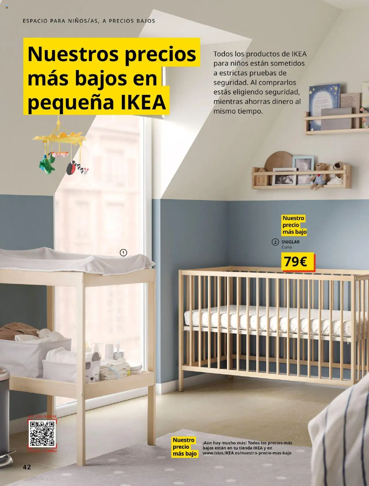 Catálogo IKEA Precios bajos. Muy bajos │ válido desde el 04.02.2025 | Página: 42 | Productos: Cuna
