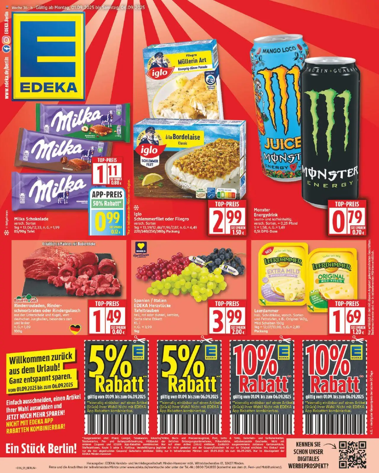 Edeka Prospekt 	 - gültig ab dem 01.09.2025 | Seite: 1