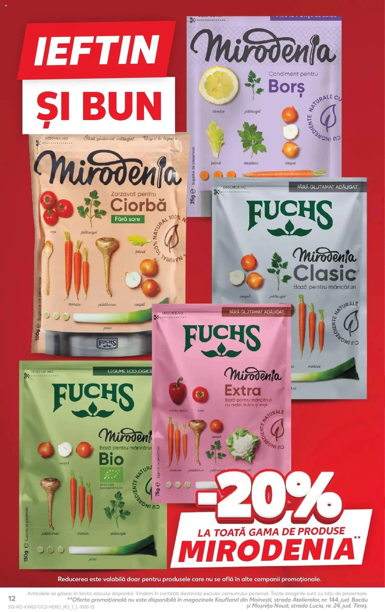 Noul catalog Kaufland – valabil de la 07.01.2026 | Pagină: 12 | Produse: Şerit ödül, Ardei, Ceapă, Legume
