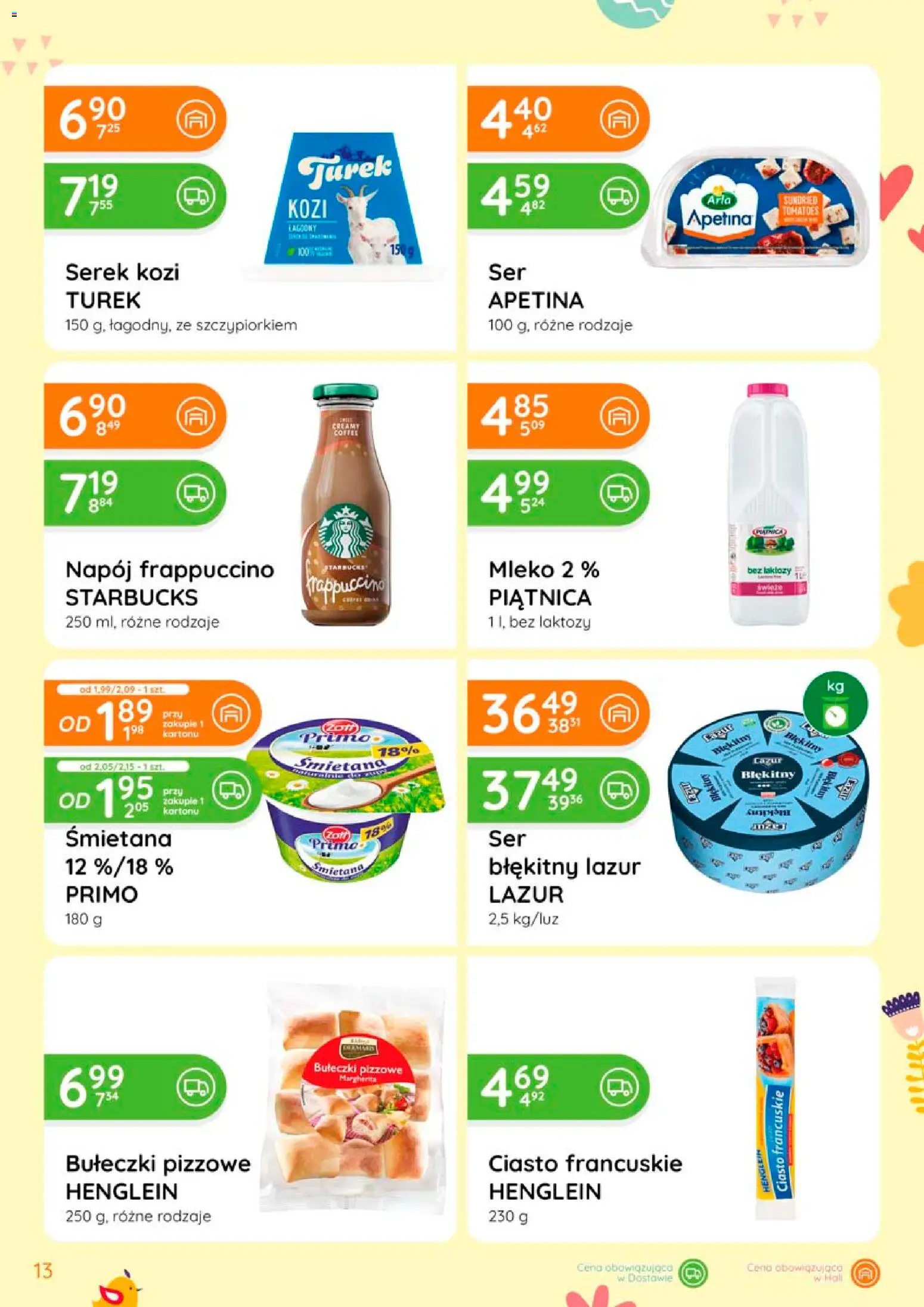 Eurocash gazetka - Oferta Produktowa od 05.03.2026 | Strona: 13 | Produkty: Bez laktozy, Serek, Ciasto, Śmietana