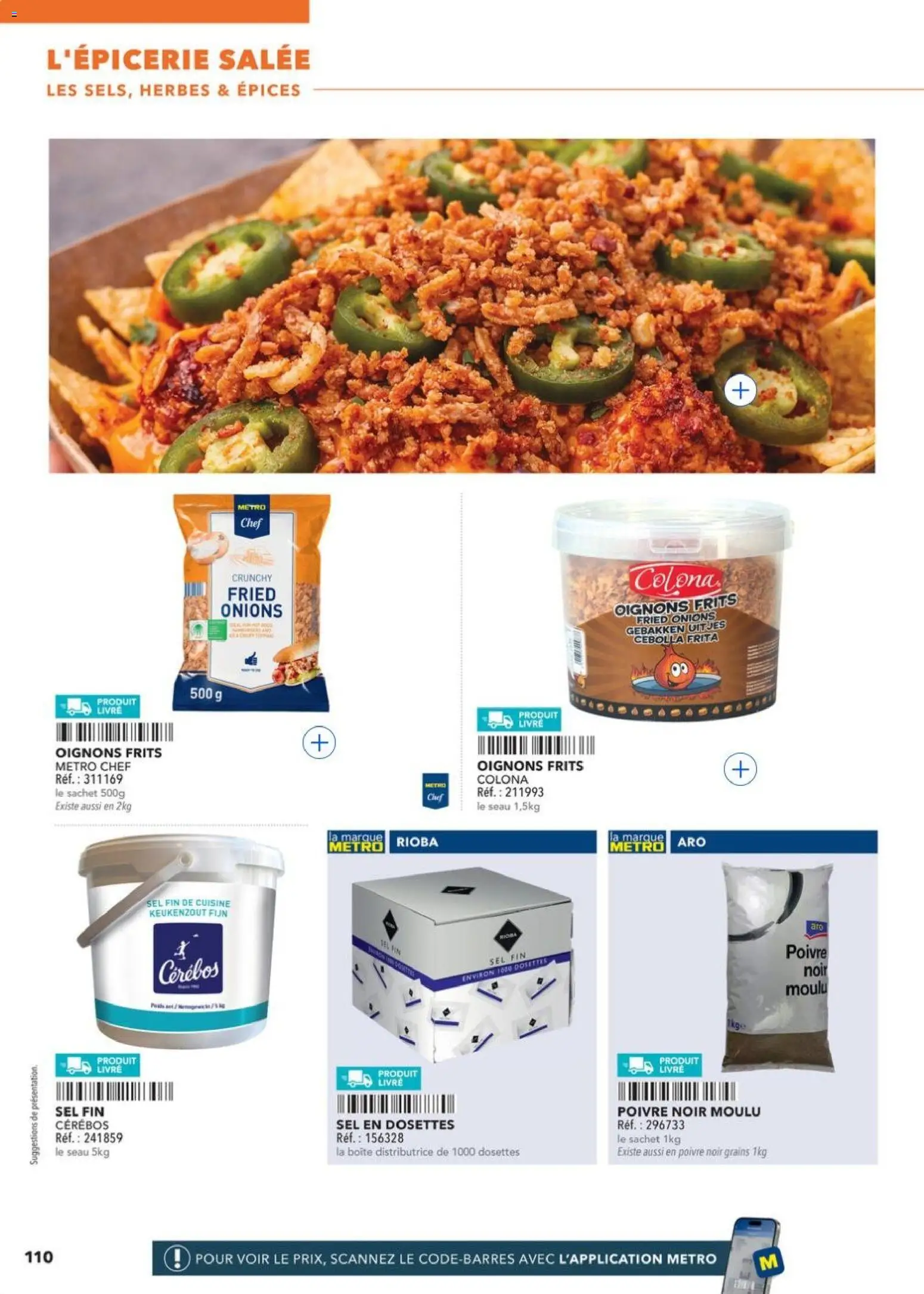 {H1} | Page: 110 | Produits: Sel, Poivre, Oignons, Livre