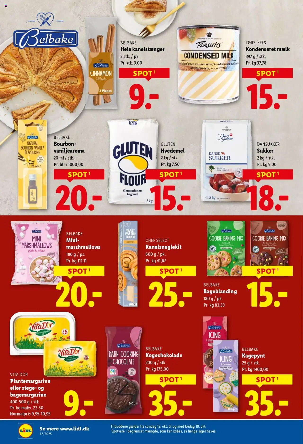 Lidl tilbudsavis – gyldig fra 12.10.2025 | Side: 8 | Produkter: Mælk, Hvedemel, Cookies, Søm
