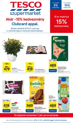 Tesco Szupermarket - Akciós újság  - amely érvényes a következő dátumtól: 30.10.2025
