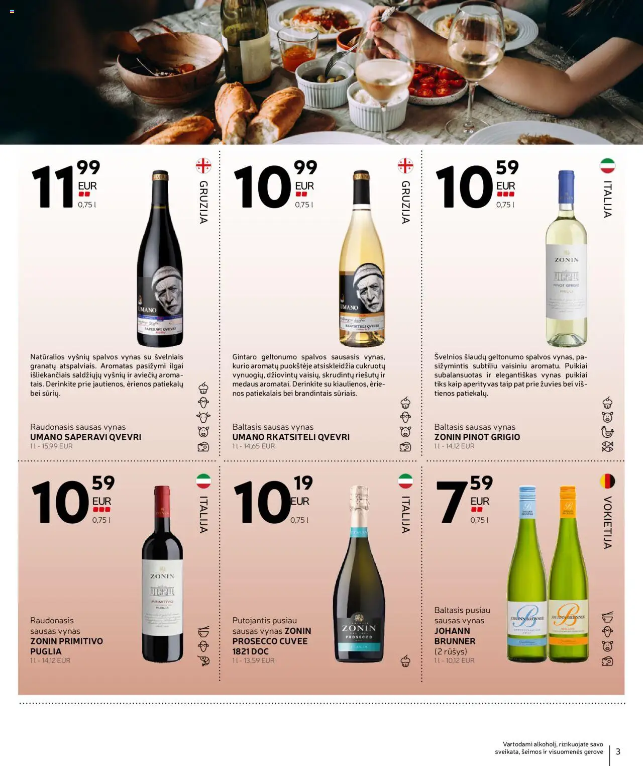 Rimi leidinys - Alkoholinių gėrimų│galioja nuo 12.08.2025 | Puslapis: 3 | Prekių: Vynas