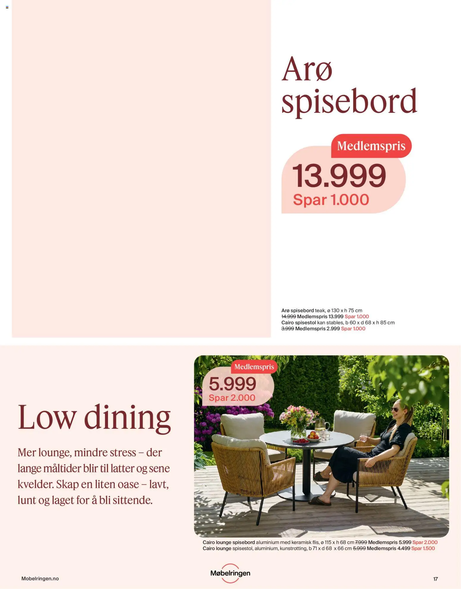 {H1} | Side: 17 | Produkter: Spisebord, Spisestol