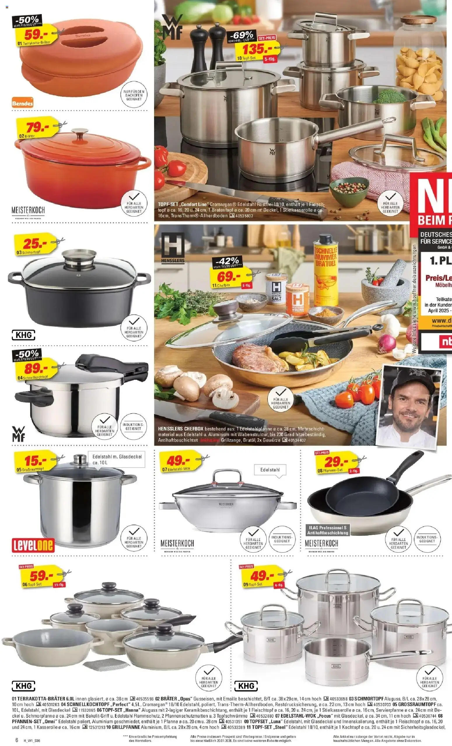 Höffner - Höffner: Möbelangebote – gültig ab 09.01.2026 | Seite: 6 | Produkte: Gewürze, Salz, Backofen, Fleisch