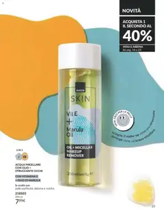 Volantino Avon del 01.08.2025 | Pagina: 23 | Prodotti: Acqua micellare, Struccante, Acqua, Olio