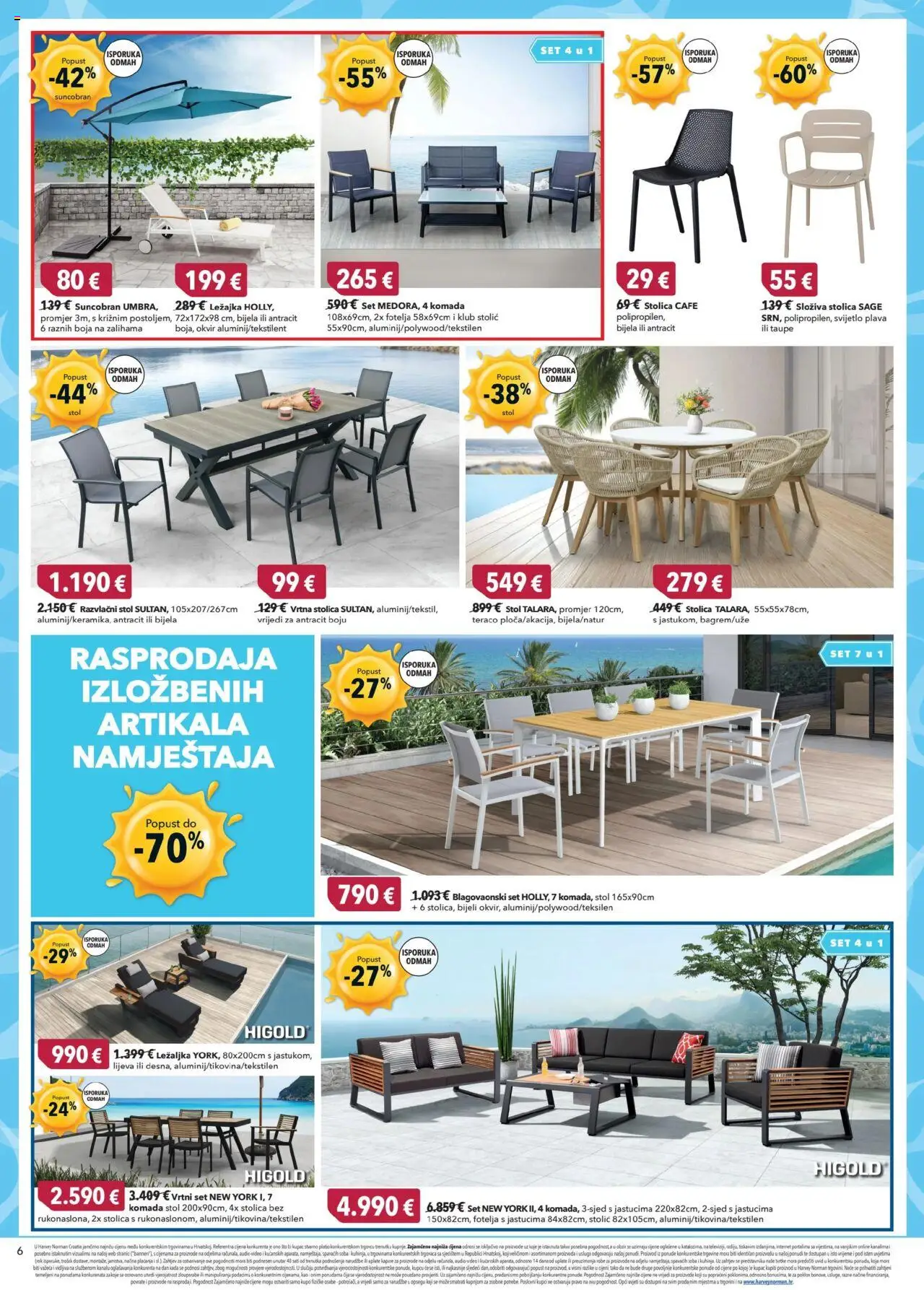 Harvey Norman katalog | vrijedi od 19.08.2025 | Stranica: 6 | Proizvodi: Fotelja, Stolić, Stolica, Suncobran