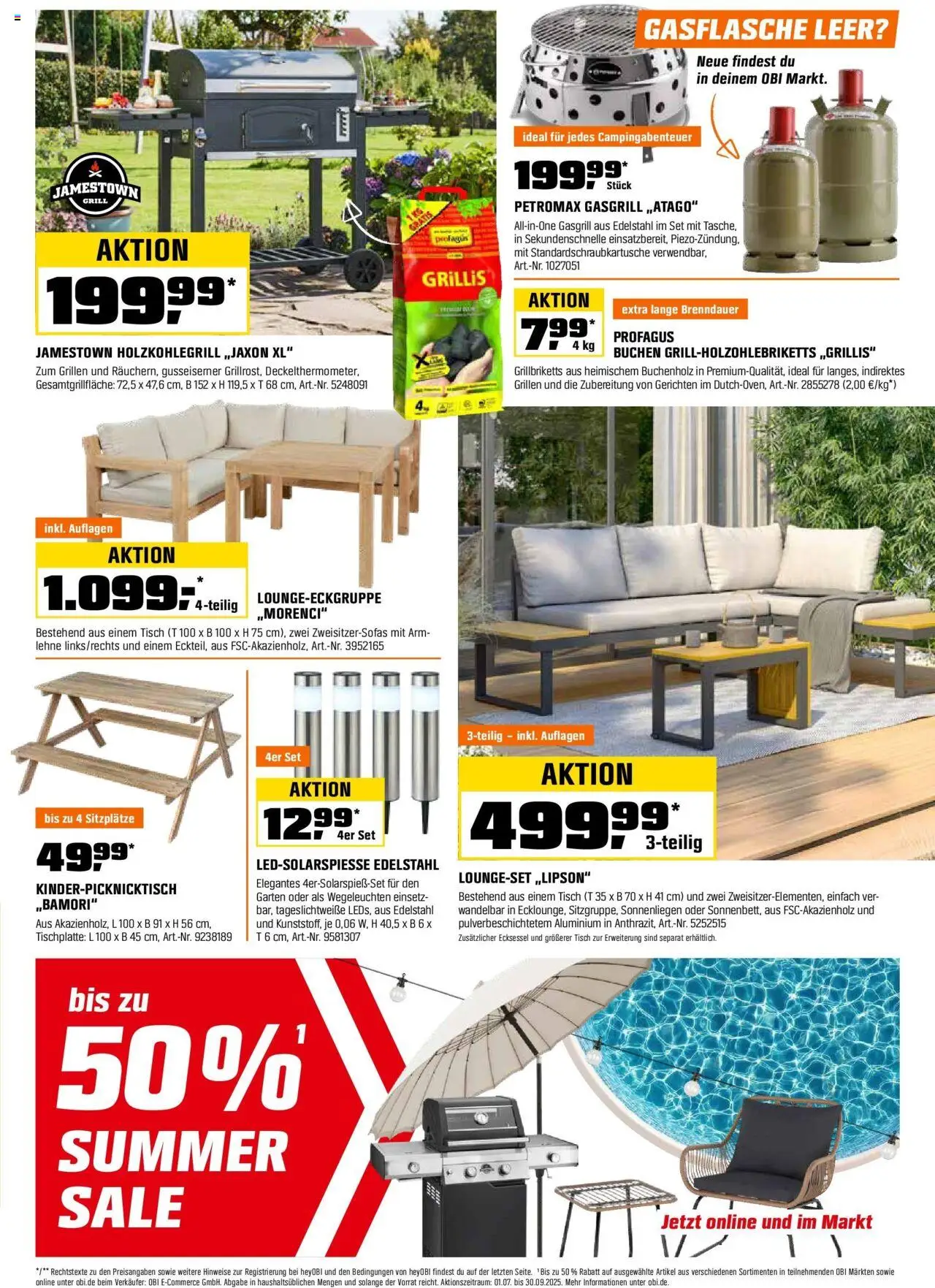 Obi Biberstärke Angebote - gültig ab dem 16.07.2025 | Seite: 13 | Produkte: Grill, Tisch