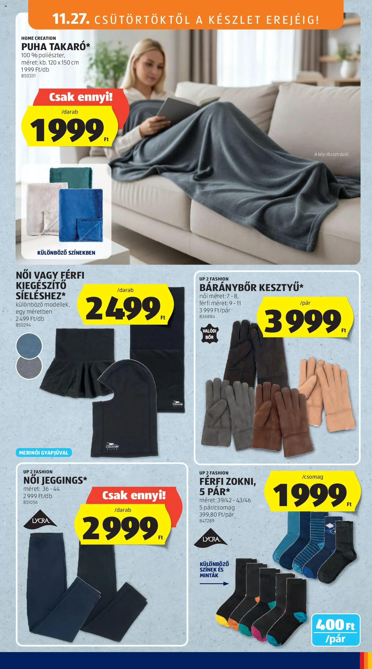 Aldi akciós ujság - amely érvényes a következő dátumtól: 27.11.2025 | Oldal: 21 | Termékek: Leggings