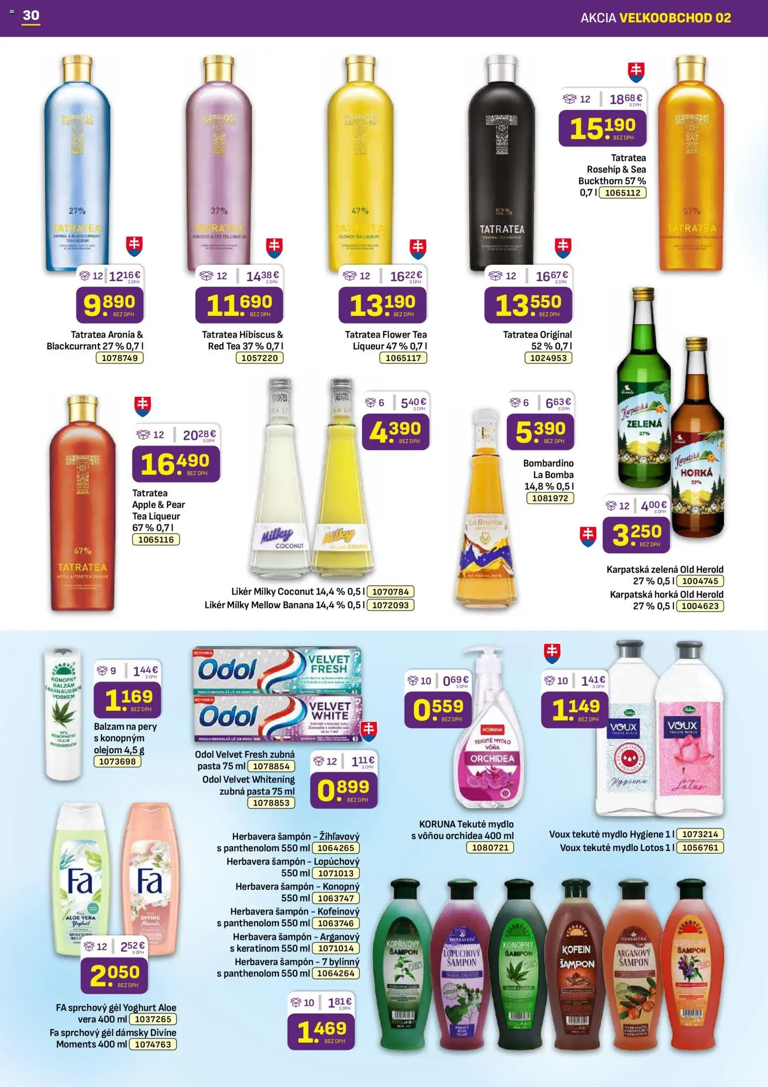 Nové Libex akcie – leták je platný od 19.01.2026 | Strana: 30 | Produkty: Apple, Šampón, Sprchový gél, Zubná pasta