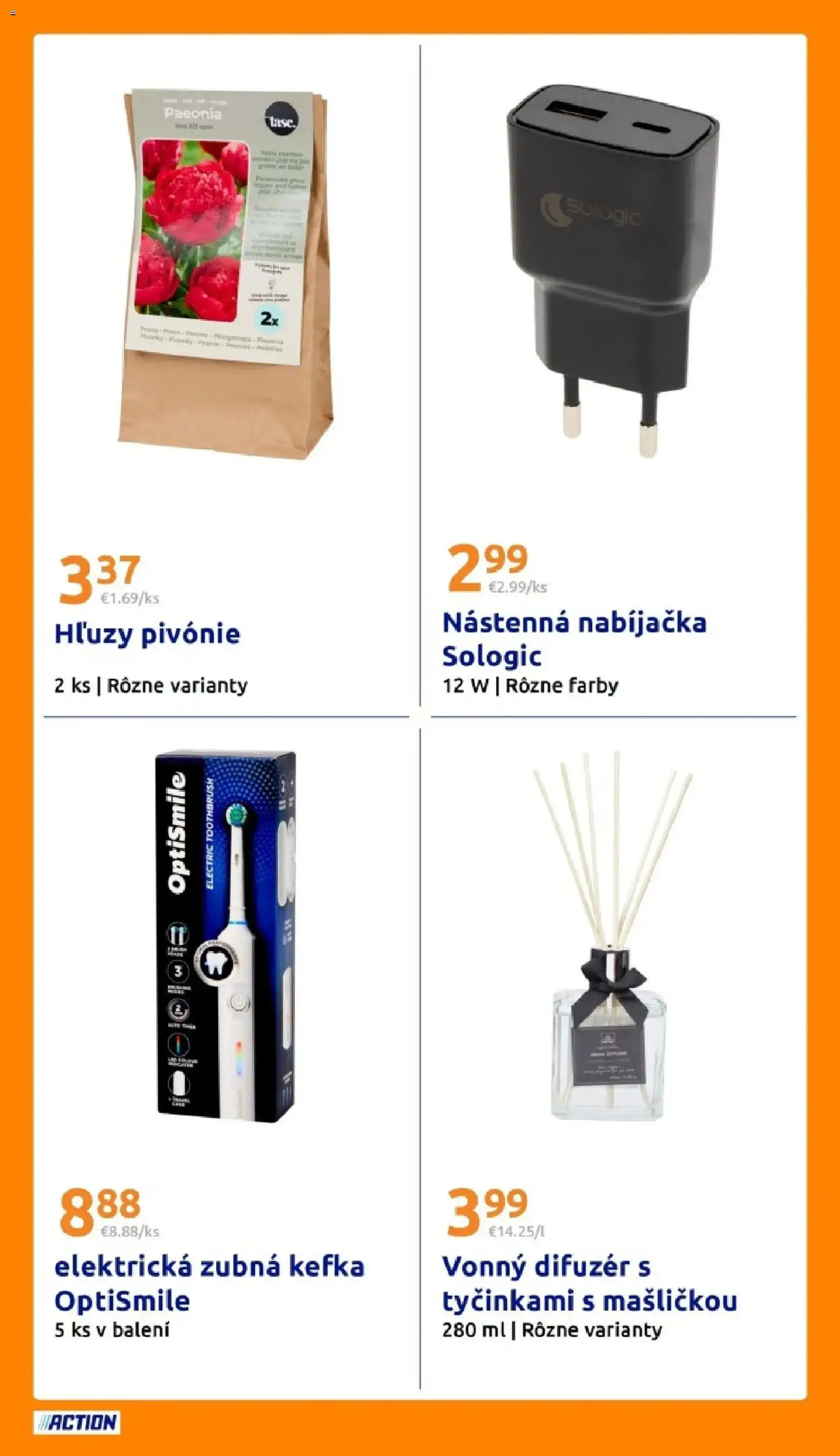Nové Action akcie – leták je platný od 03.03.2026 | Strana: 24 | Produkty: Difúzer, Elektrická zubná kefka, Zubná kefka, Nabíjačka
